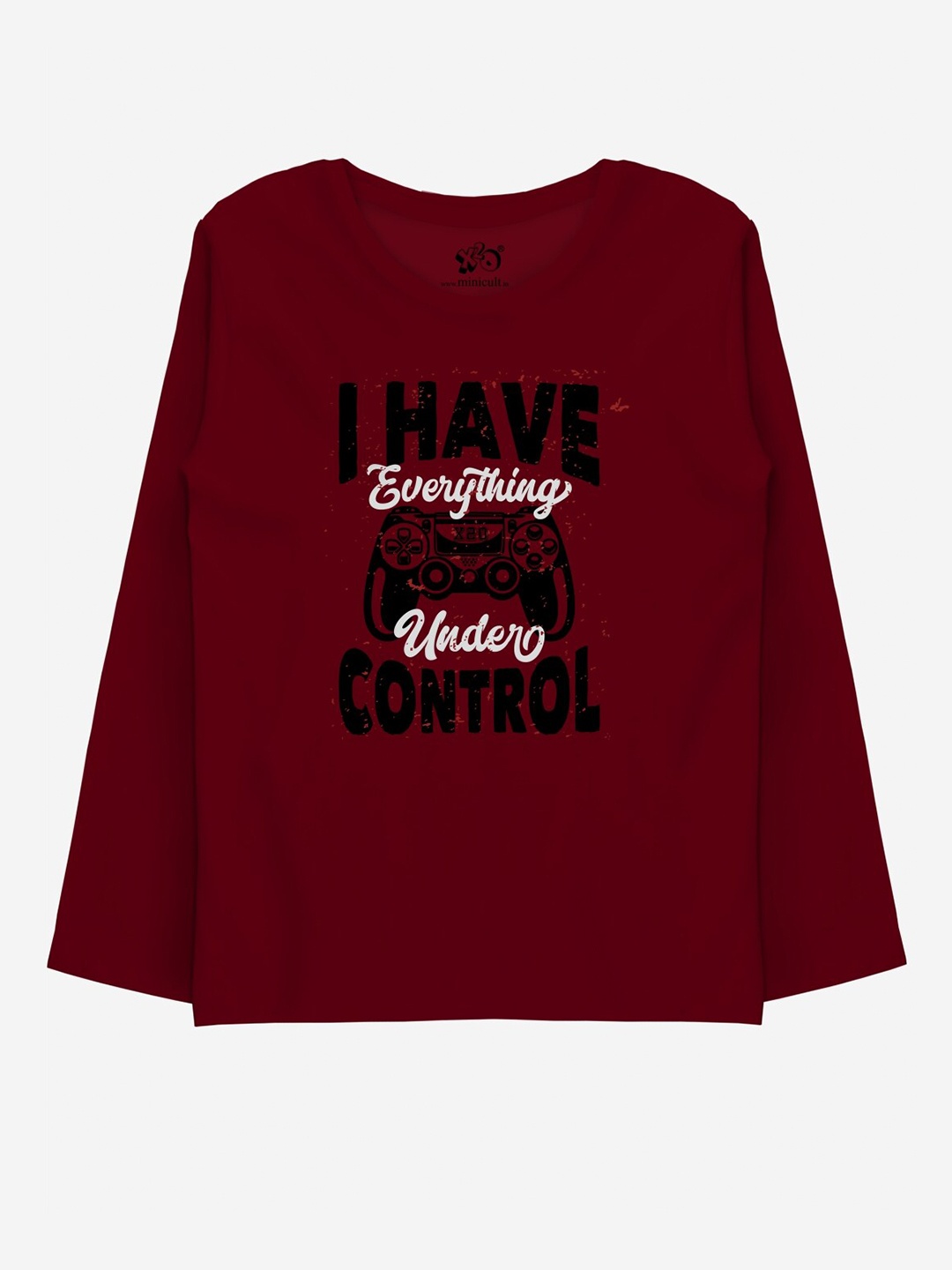

x2o Boys Maroon Typography Printed Pure Cotton T-shirt