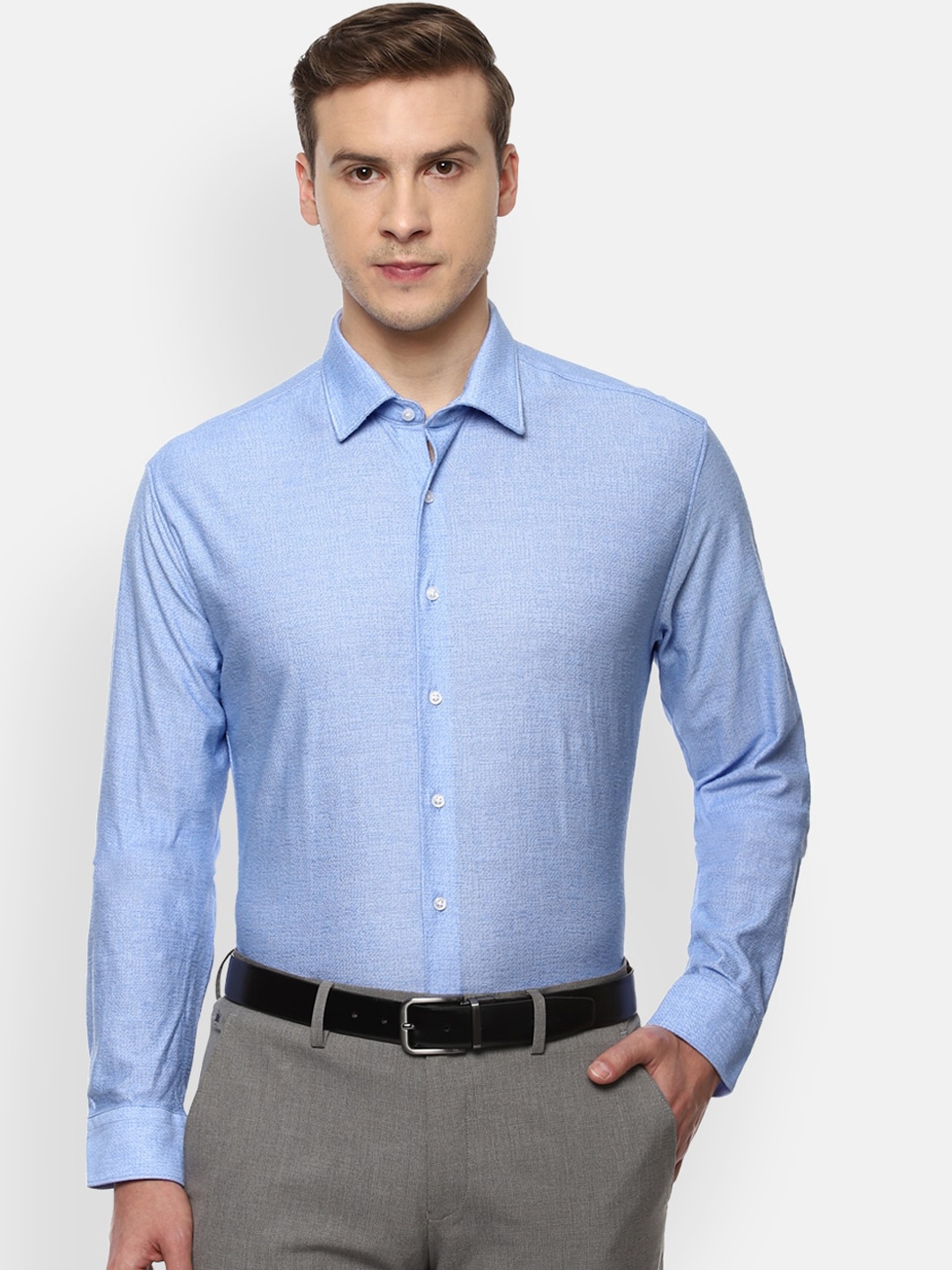 

Van Heusen Men Blue Slim Fit Opaque Formal Shirt