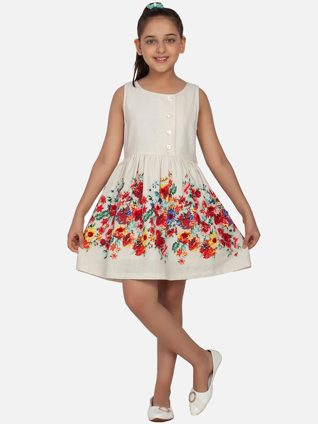 

BLANC9 Beige Floral Dress