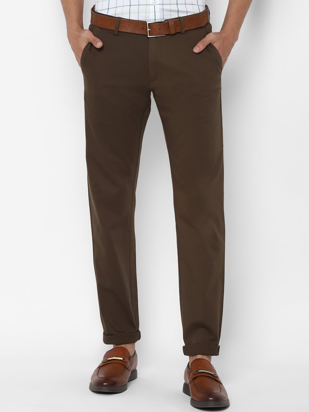

Allen Solly Men Brown Slim Fit Chinos Trousers