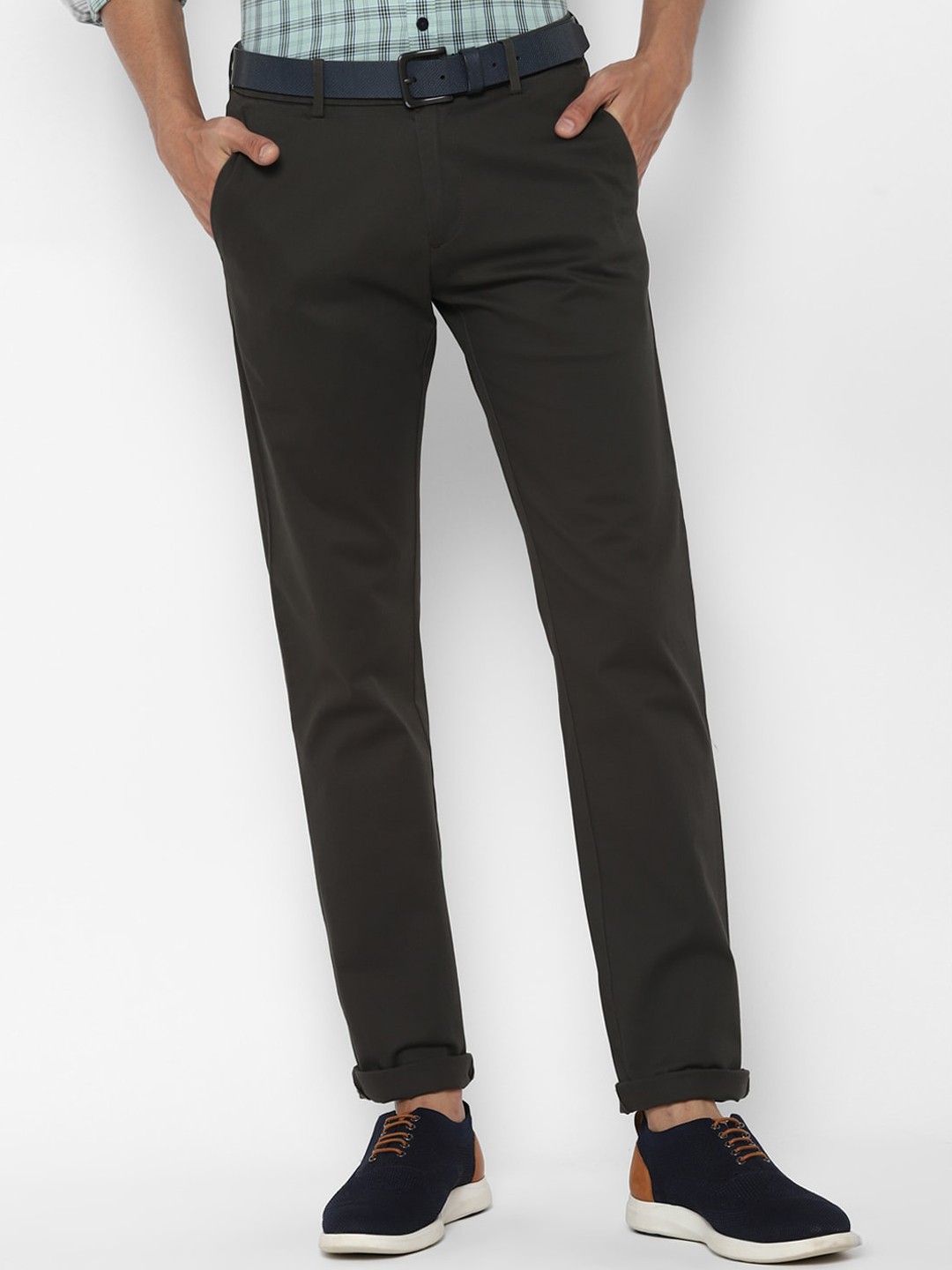 

Allen Solly Men Black Slim Fit Trousers
