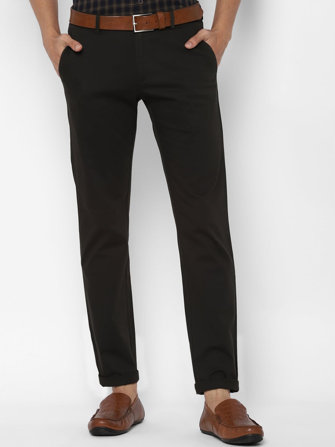

Allen Solly Men Black Slim Fit Formal Trousers