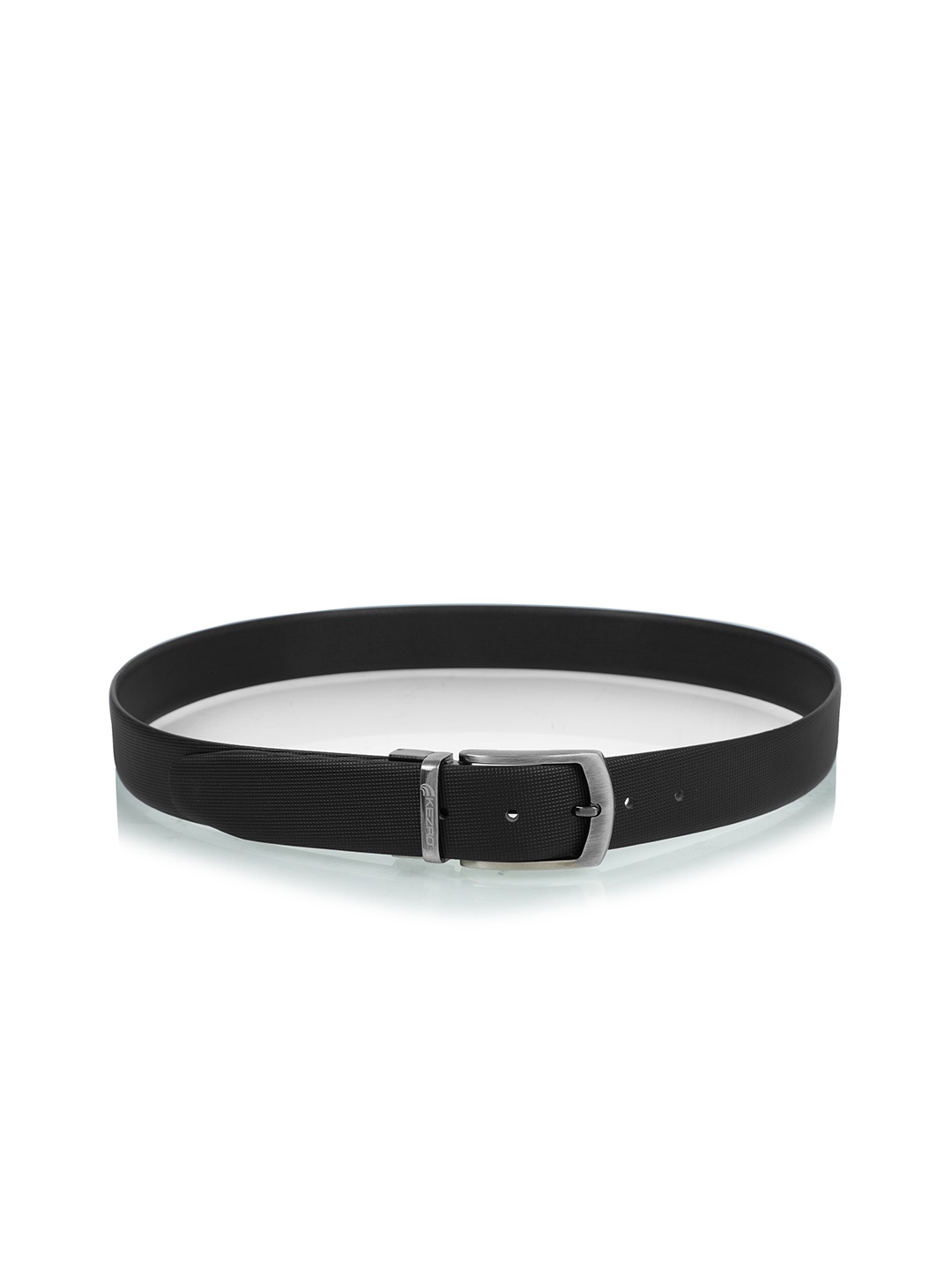 

KEZRO Men Black Textured Leather Belt