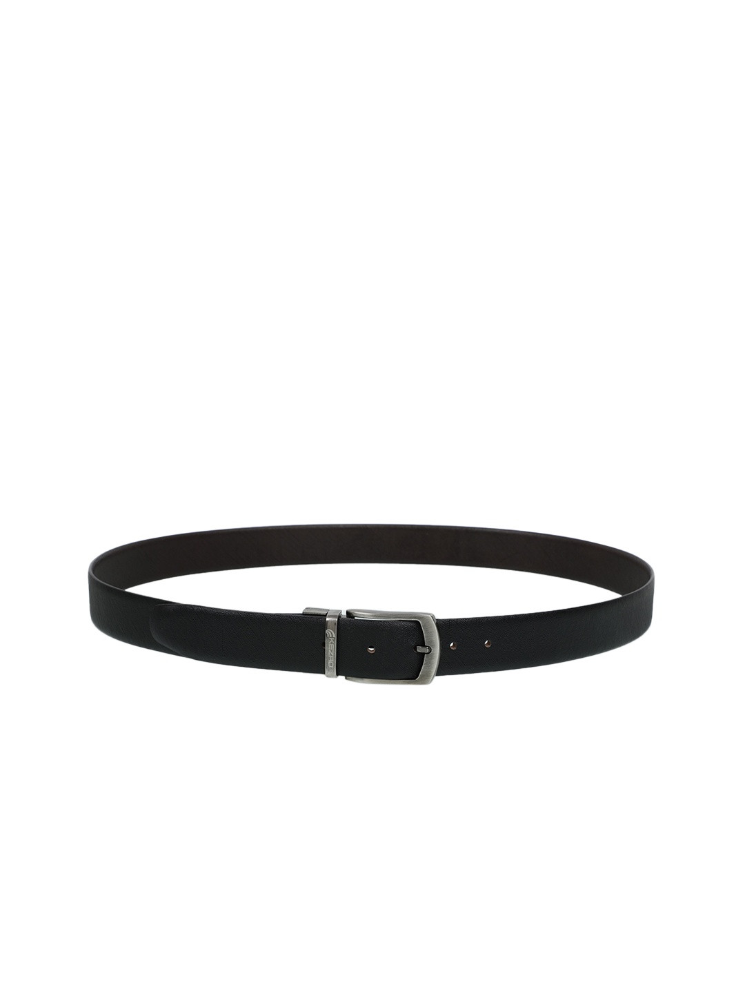 

KEZRO Men Black Textured Leather Formal Belt