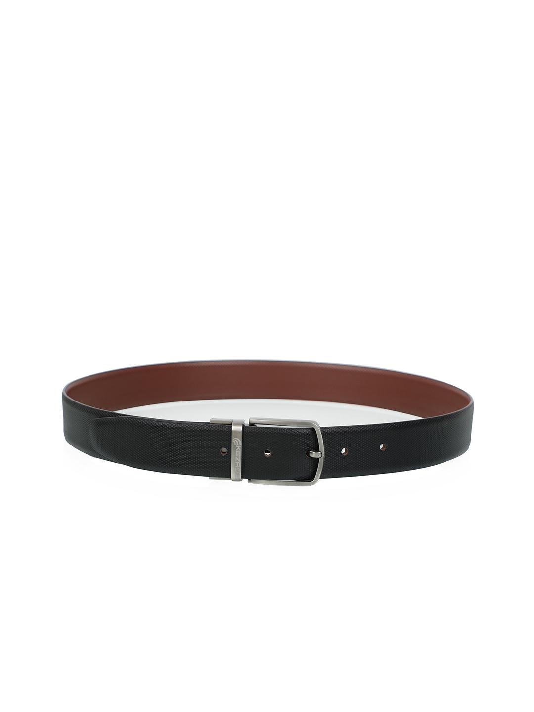 

KEZRO Men Black Textured Leather Formal Belt