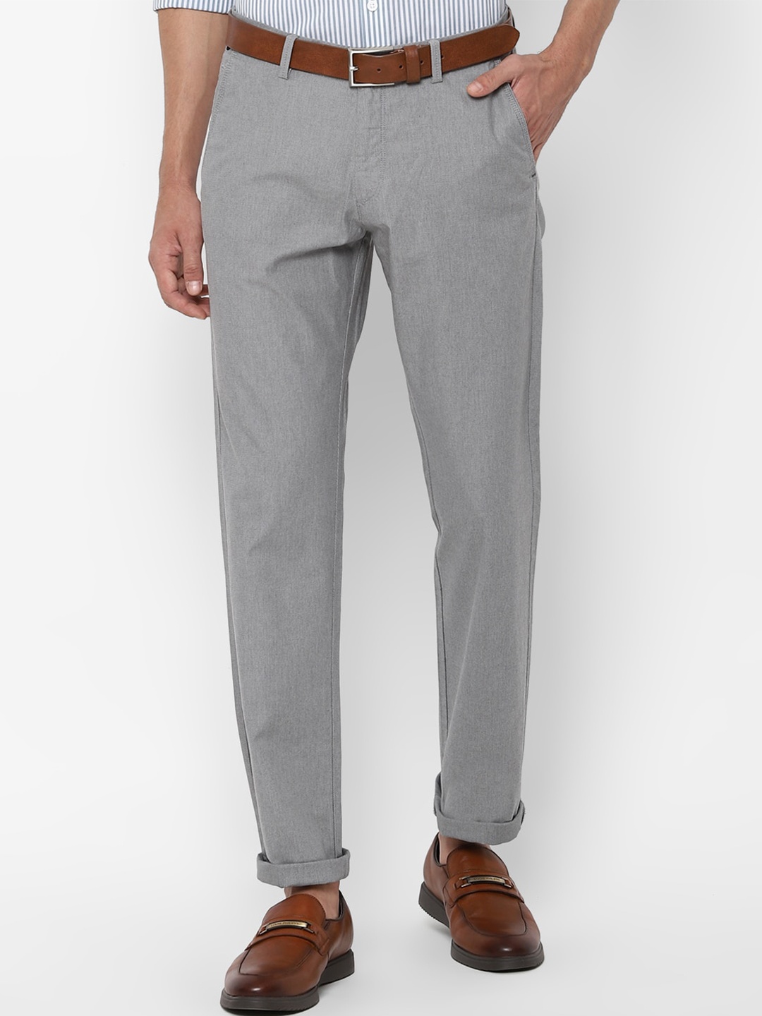 

Allen Solly Men Grey Trousers