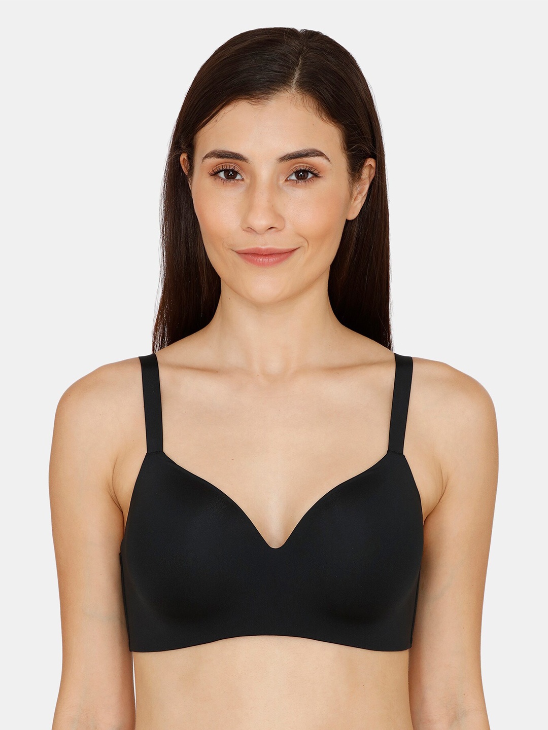 

Zivame Black Wonder Wire T-shirt Bra Underwired Lightly Padded