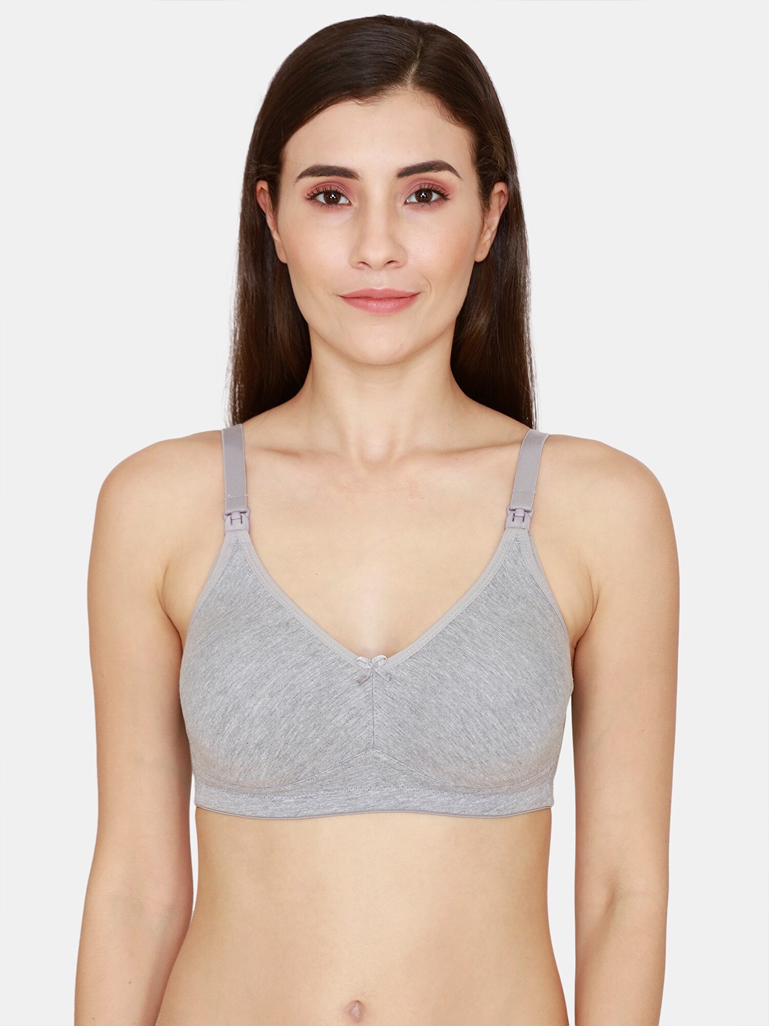 

Zivame Grey Melange Solid Everyday Bra