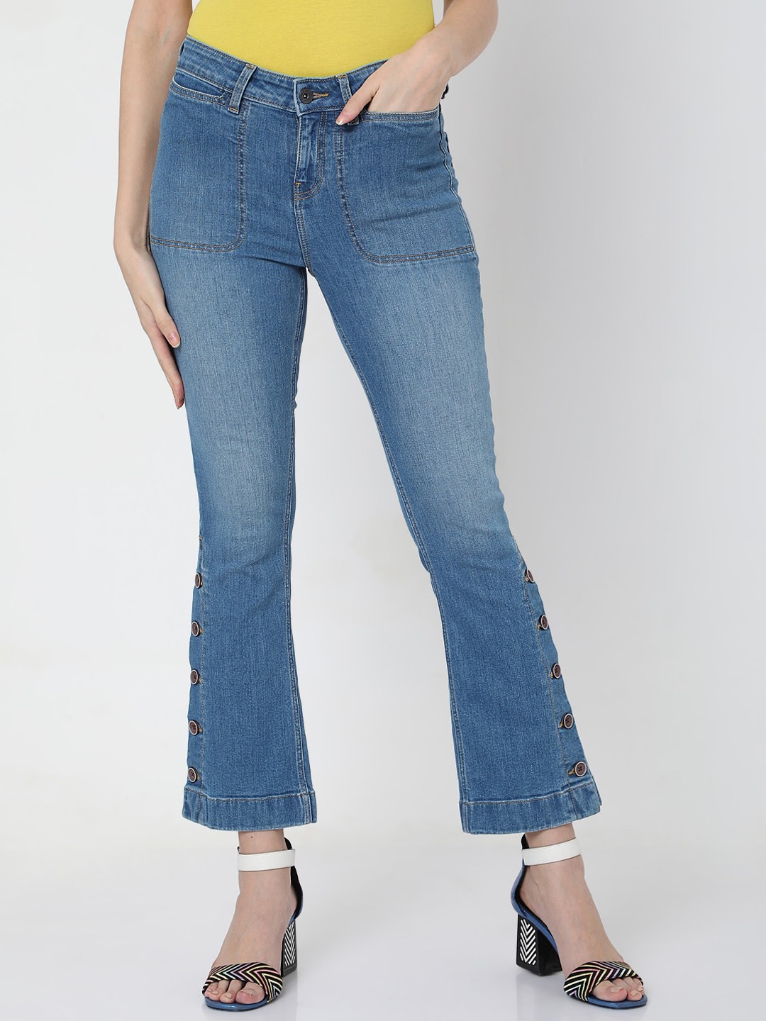 

Vero Moda Women Blue Bootcut Light Fade Jeans
