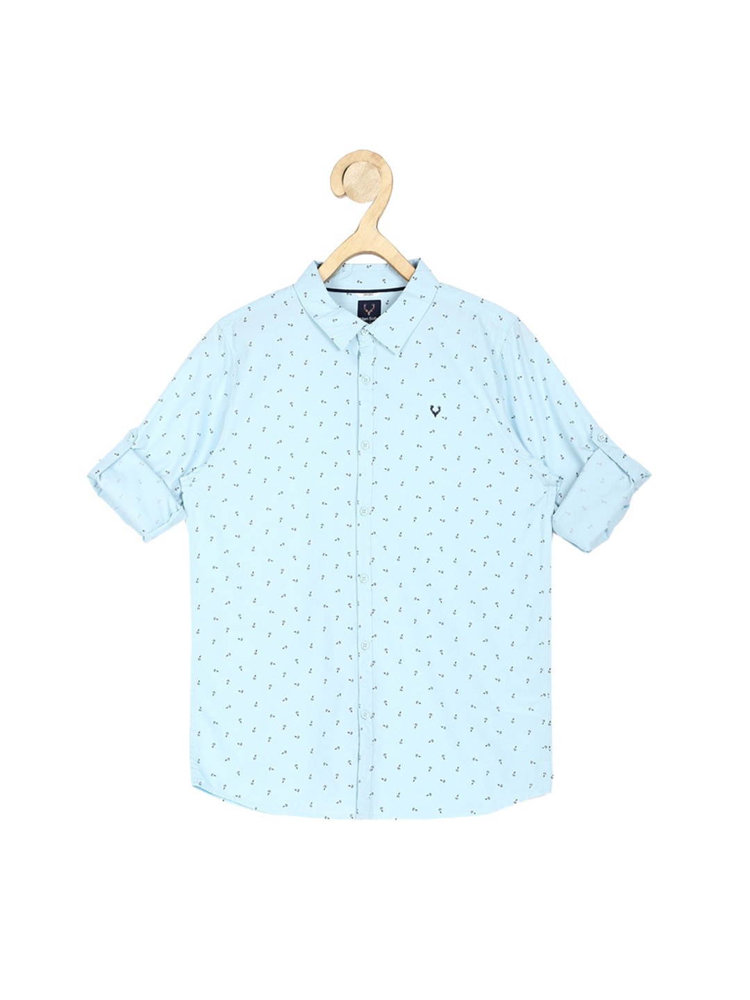 

Allen Solly Junior Boys Blue Slim Fit Opaque Printed Casual Shirt
