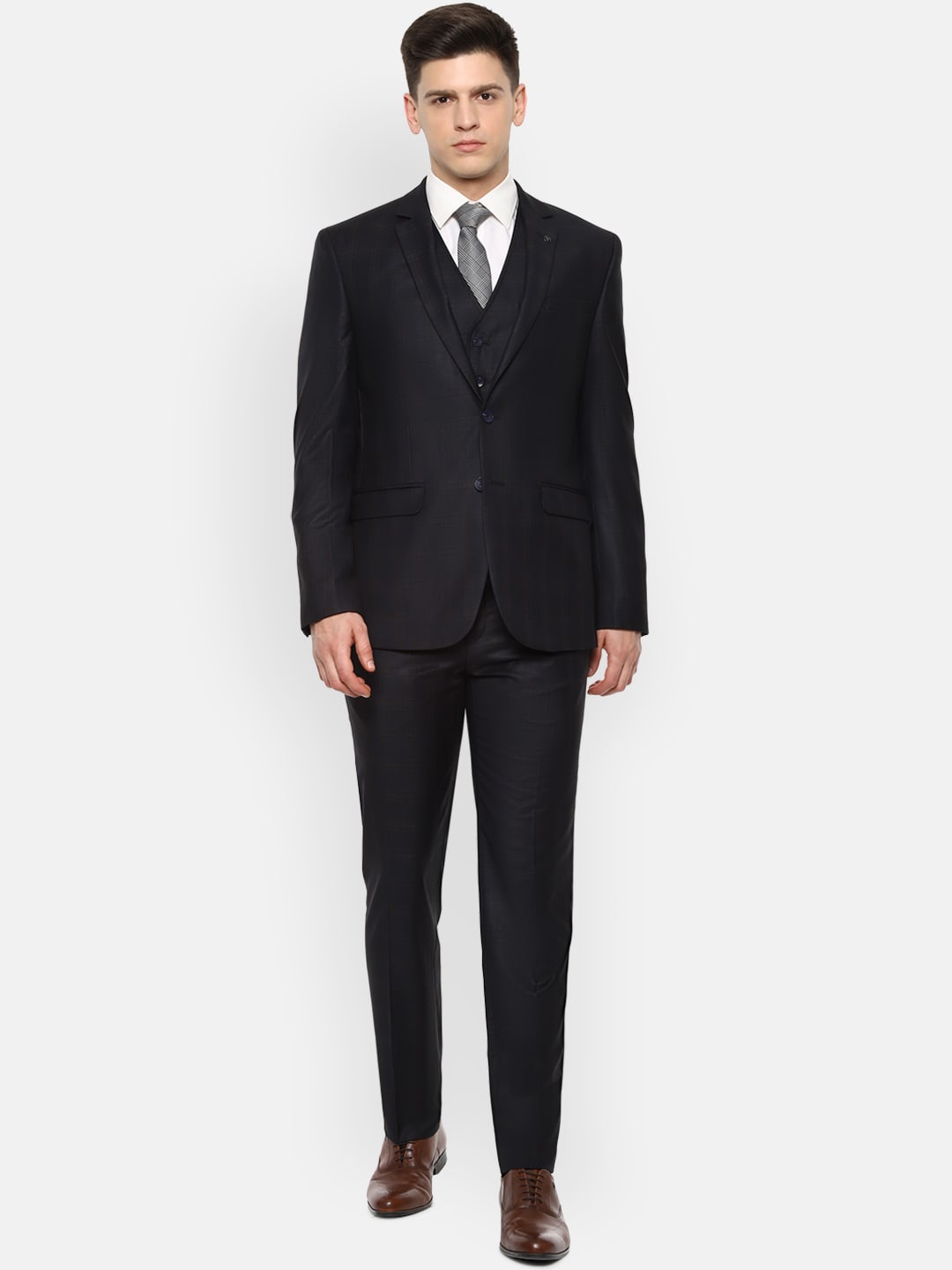 

Van Heusen Men Black Slim-Fit Four-Piece Formal Suit