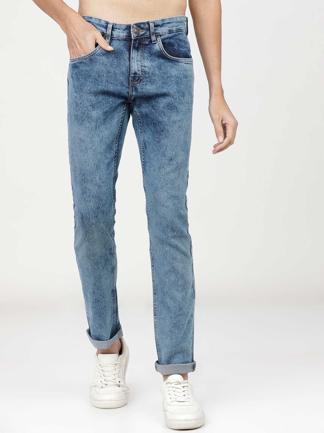 

HIGHLANDER Men Blue Slim Fit Heavy Fade Stretchable Jeans