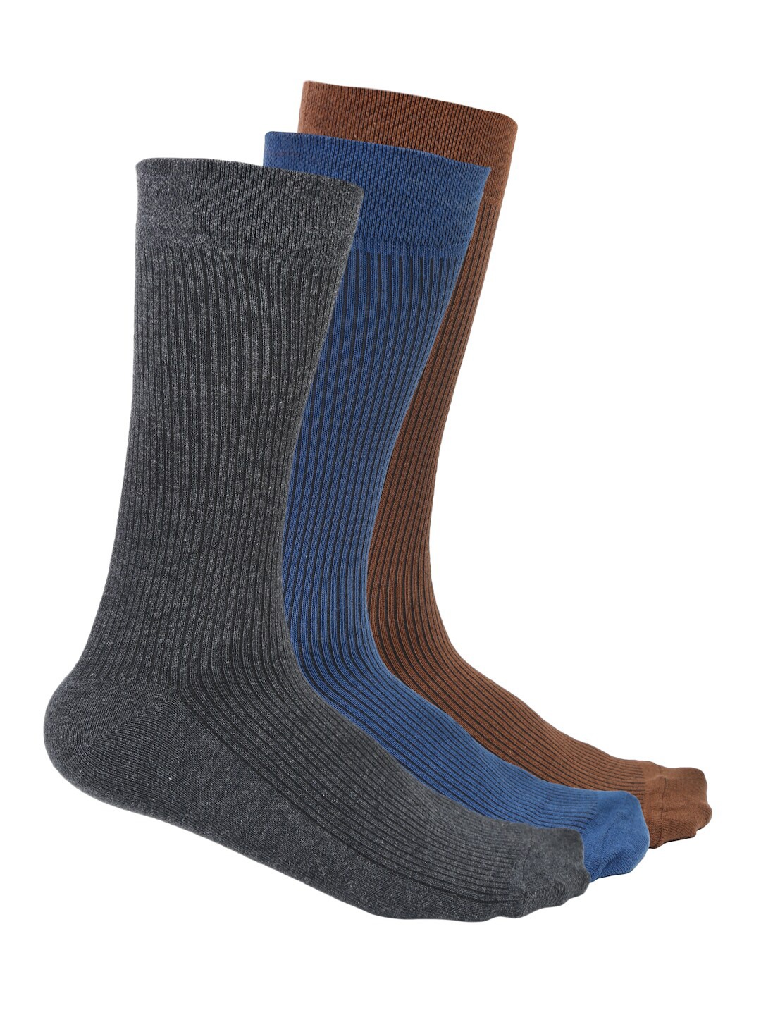 

Cantabil Men Pack of 3 Assorted Calf Length Socks