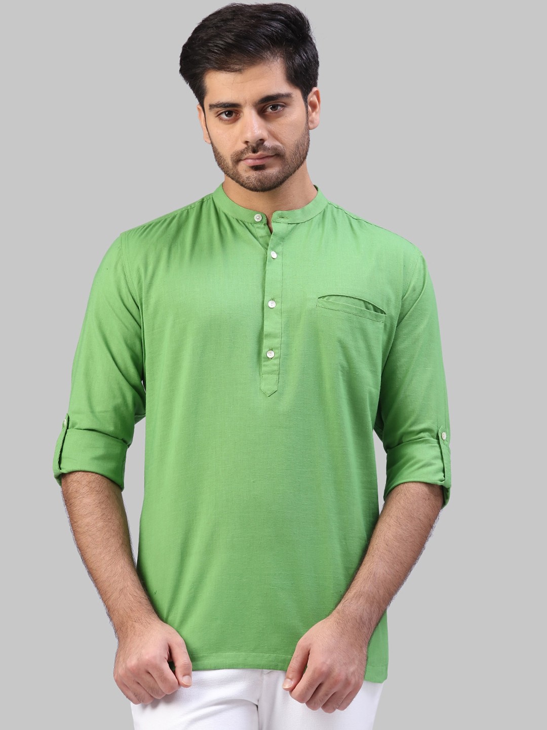 

Raymond Men Green Thread Work Kurta