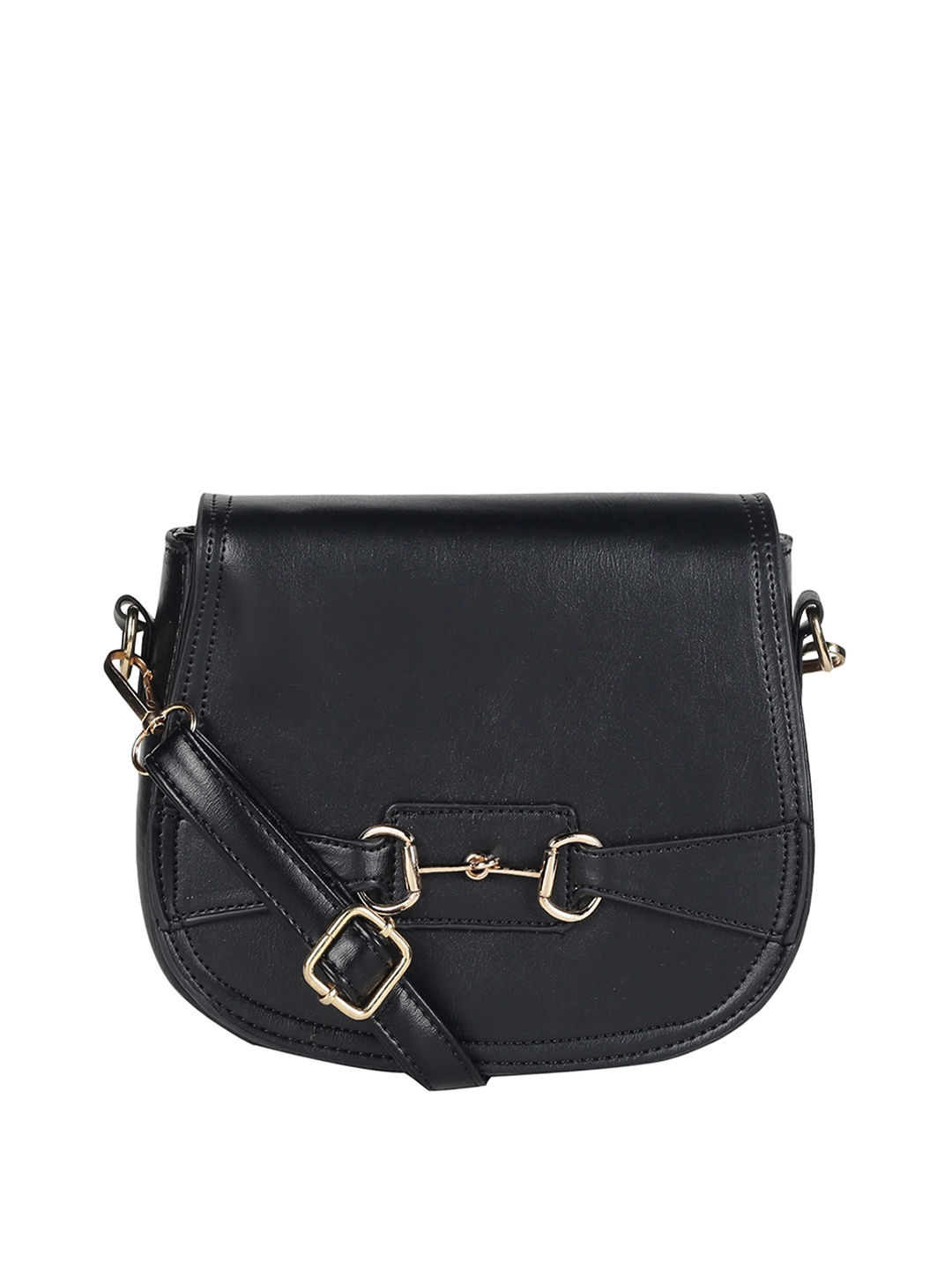 

CRUSSET Black Structured Sling Bag