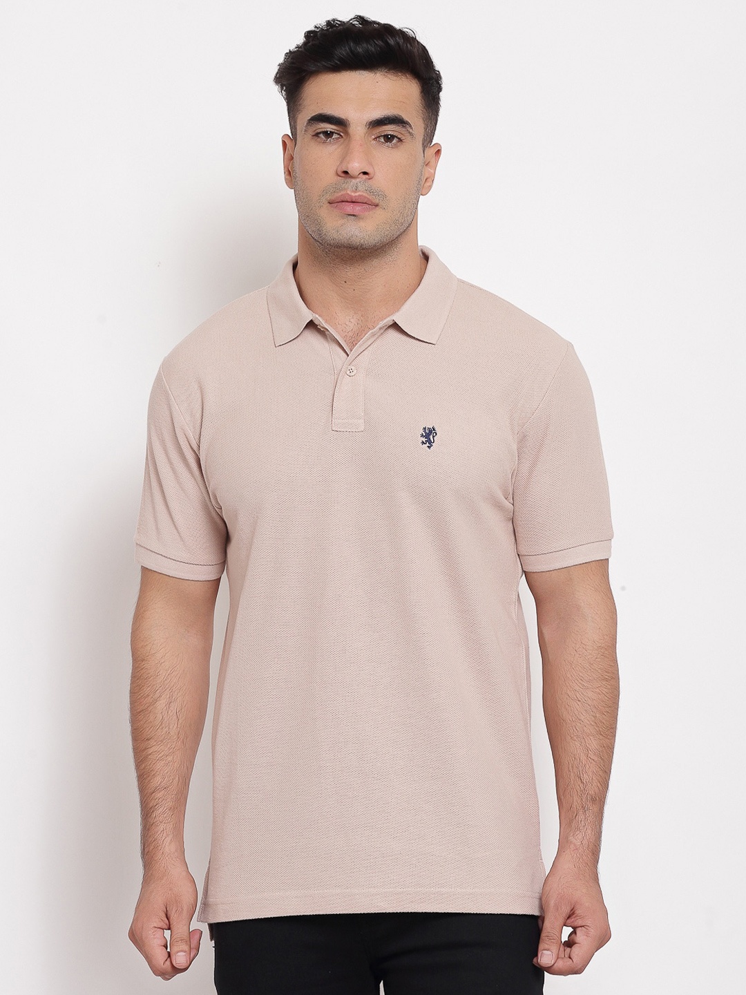 

Red Tape Men Pink Polo Collar Cotton T-shirt