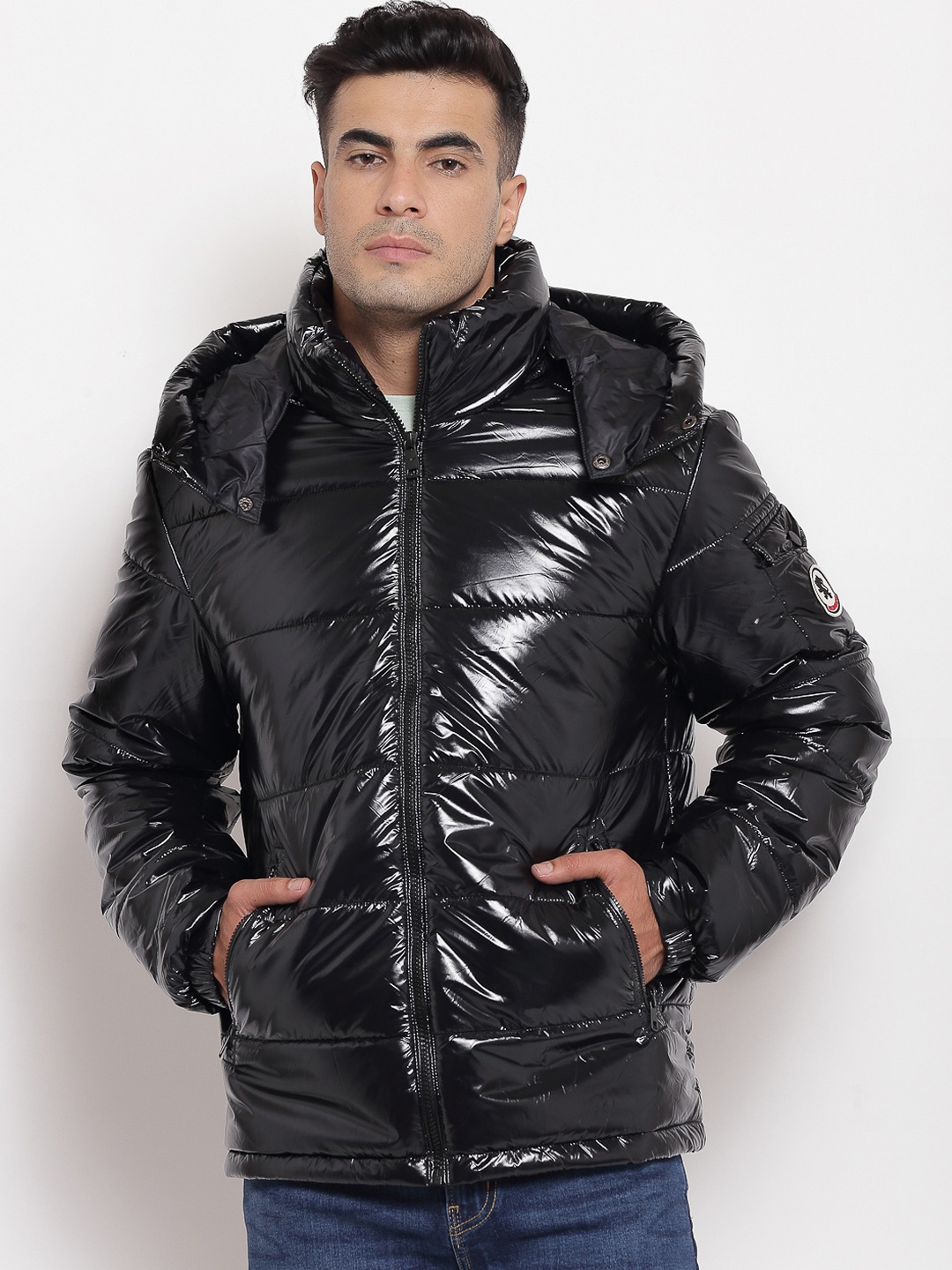 

Red Tape Men Black Padded Jacket