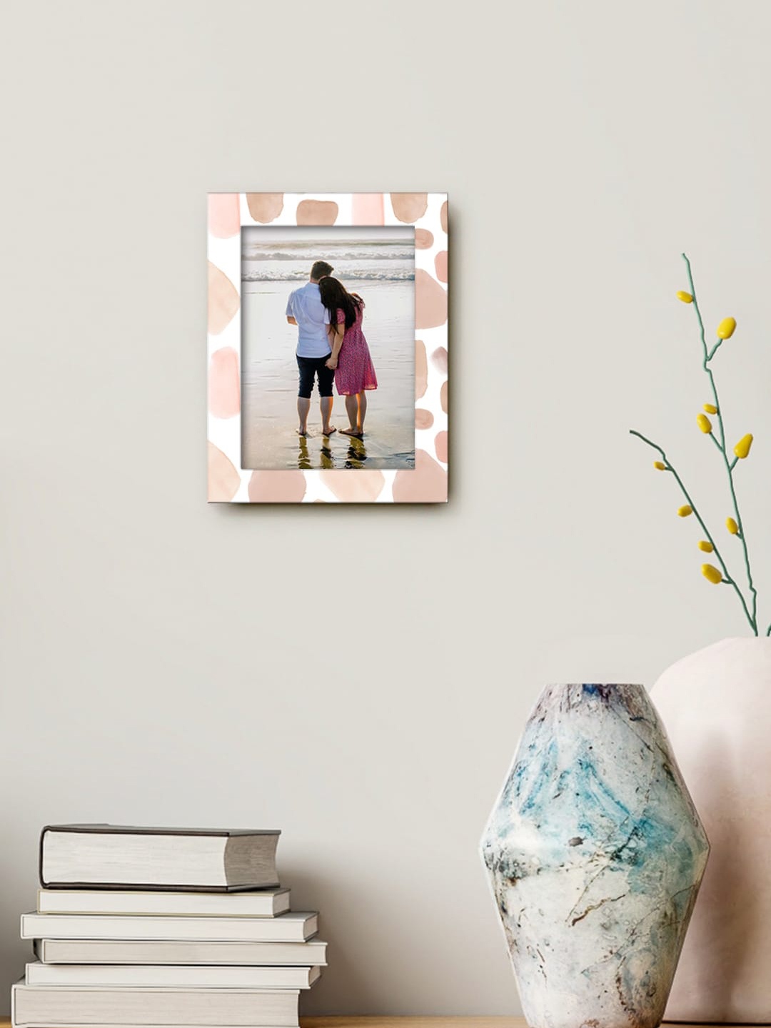 

999Store Brown & Pink Printed MDF Wall Photo Frame