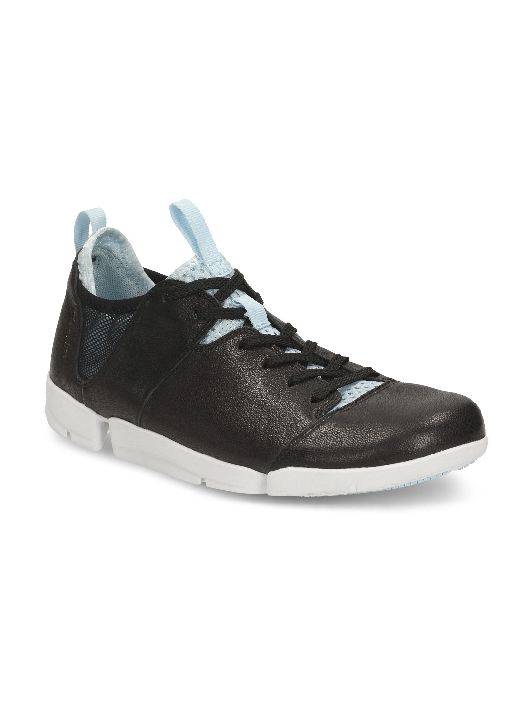 

Clarks Women Black Solid Leather Sneakers