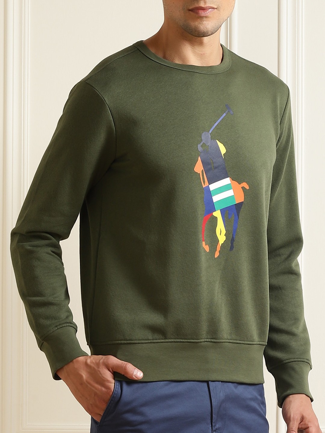 

Polo Ralph Lauren Men Green Printed Sweatshirt
