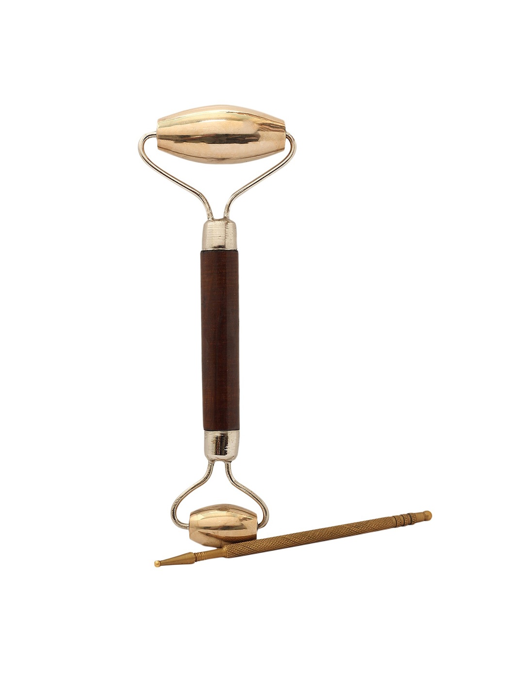 

SKINDUZED Kansa Face Roller & Reflexology Tool, Gold