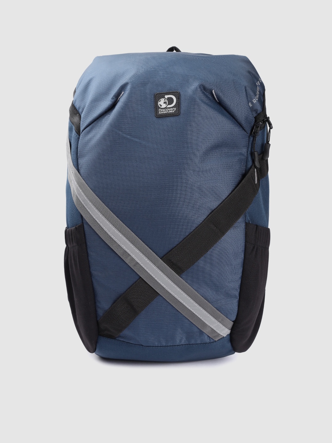 

Roadster Unisex Navy Blue & Black Striped Discovery Backpack 21.4L