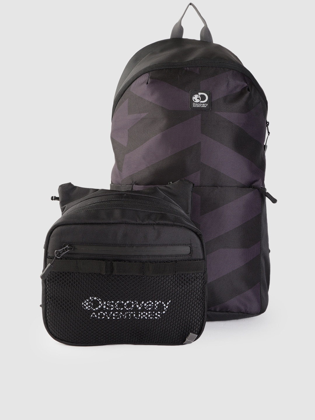 

The Roadster Lifestyle Co x Discovery Adventures Unisex Black & Purple 16 Inch Laptop Backpack & Pouch