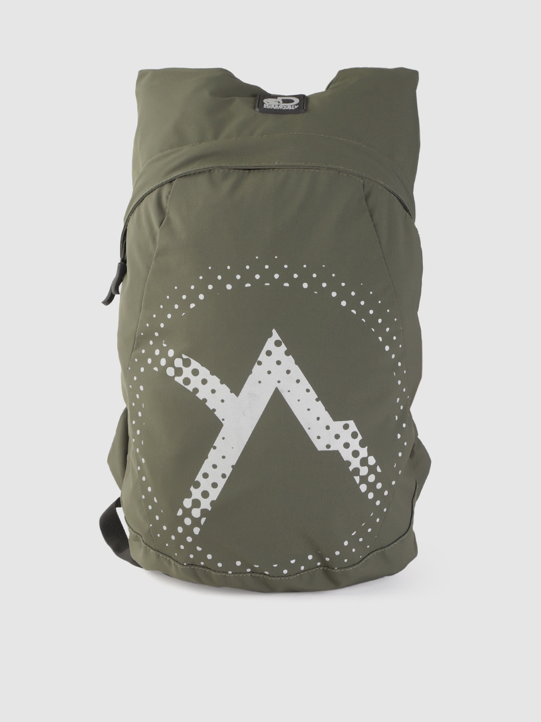 

The Roadster Lifestyle Co x Discovery Adventures Unisex Green & White Graphic Print Foldable Backpack