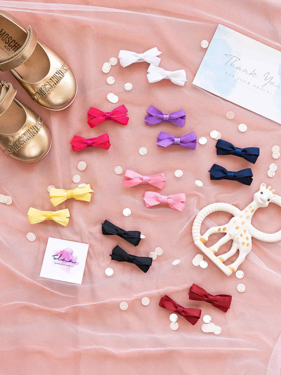 

Elaa Girls Pink & Purple Set of 4 Alligator Hair Clip