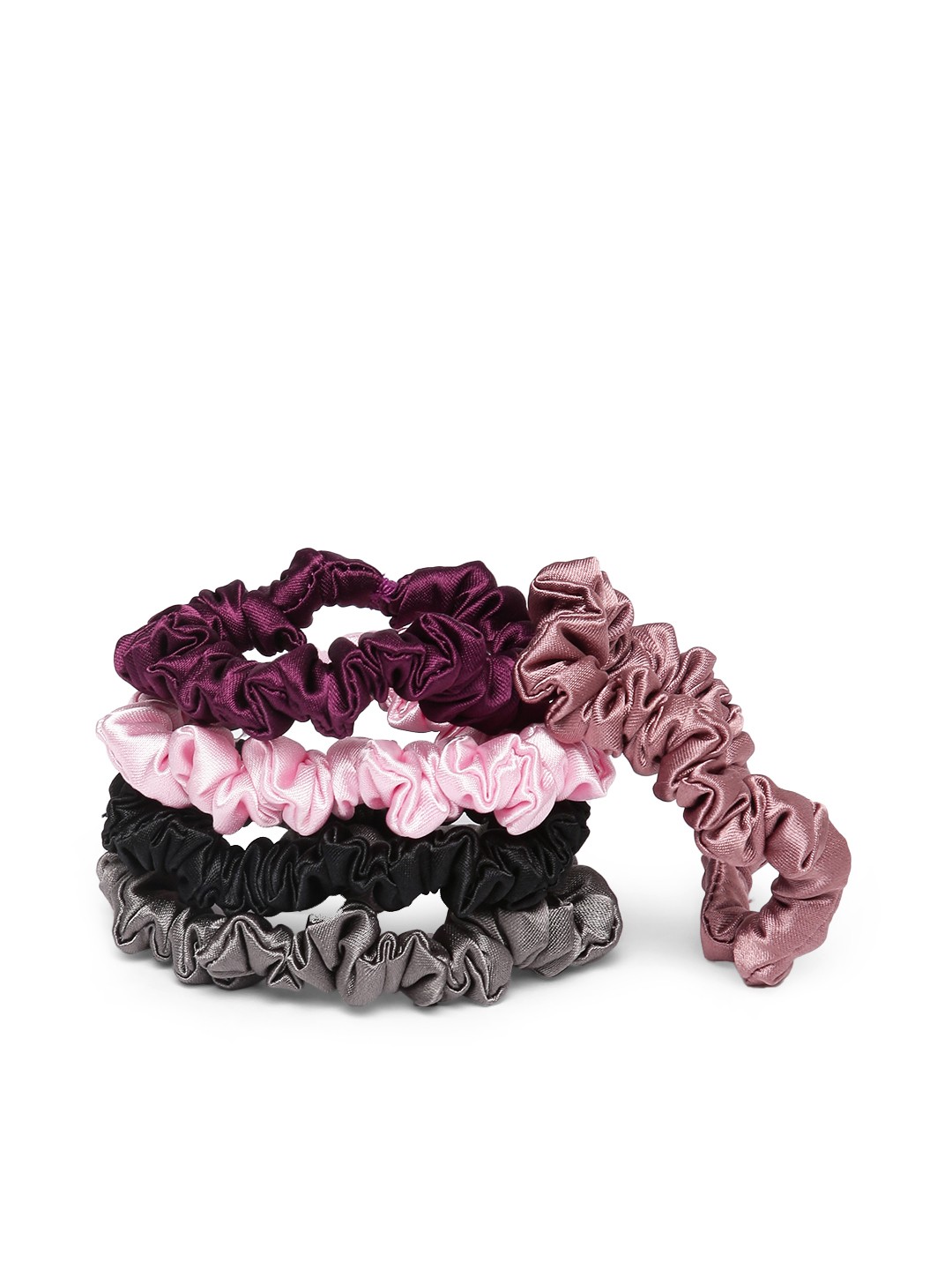 

Elaa Women Black & Grey Set of 5 Ponytail Holders