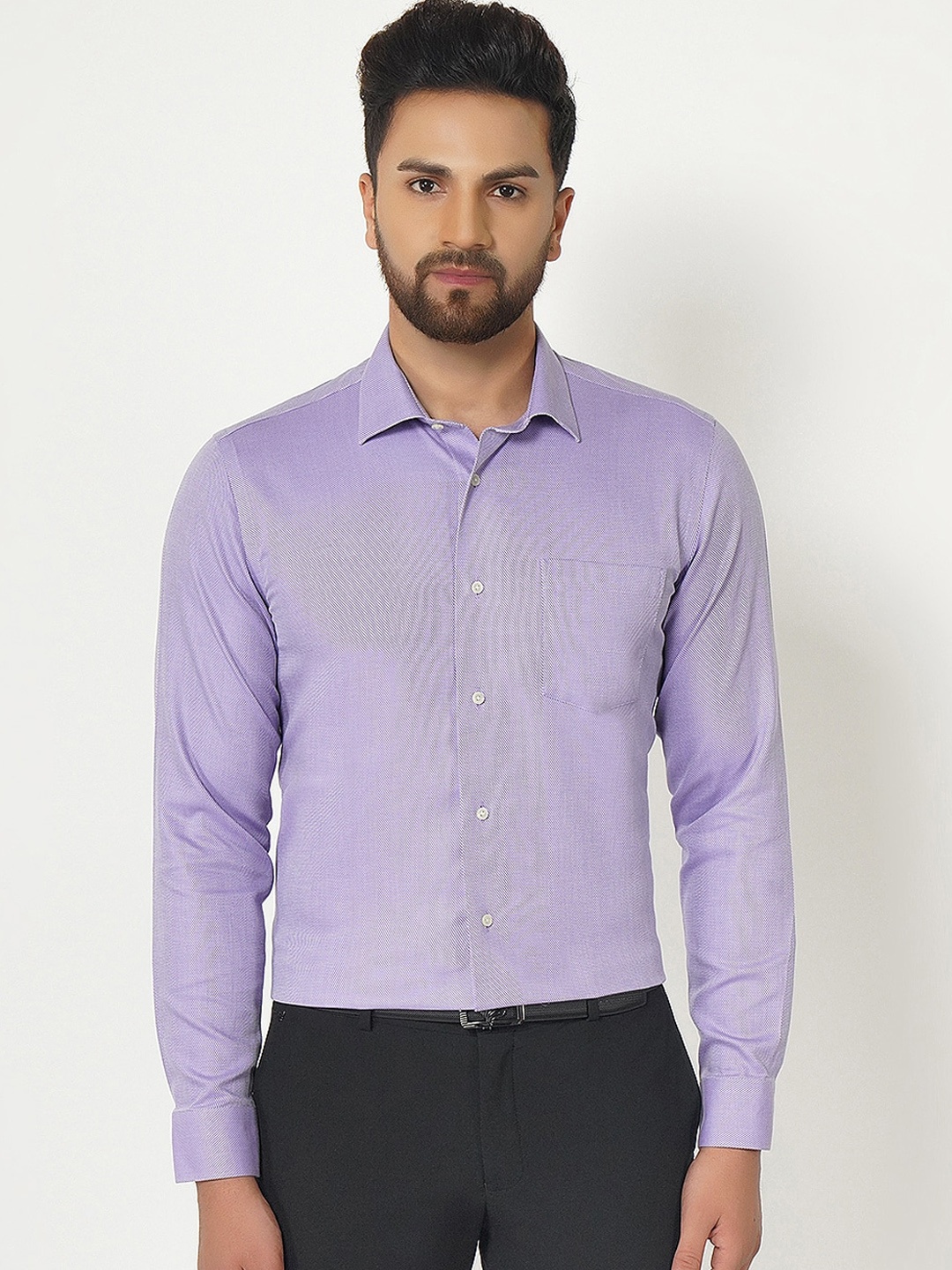

Blackberrys Men Purple India Slim Fit Opaque Casual Shirt