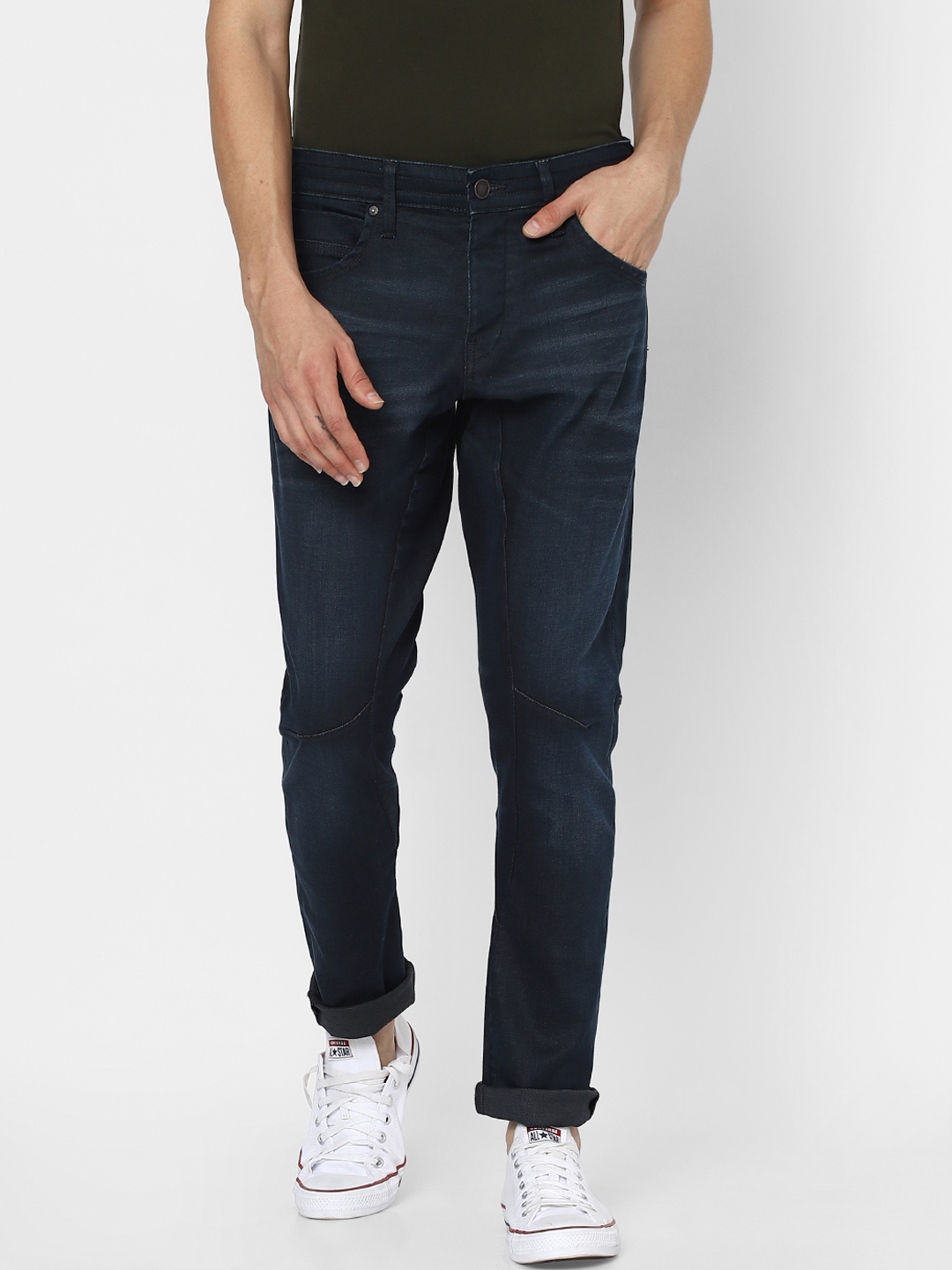 

Jack & Jones Men Navy Blue Low-Rise Jeans