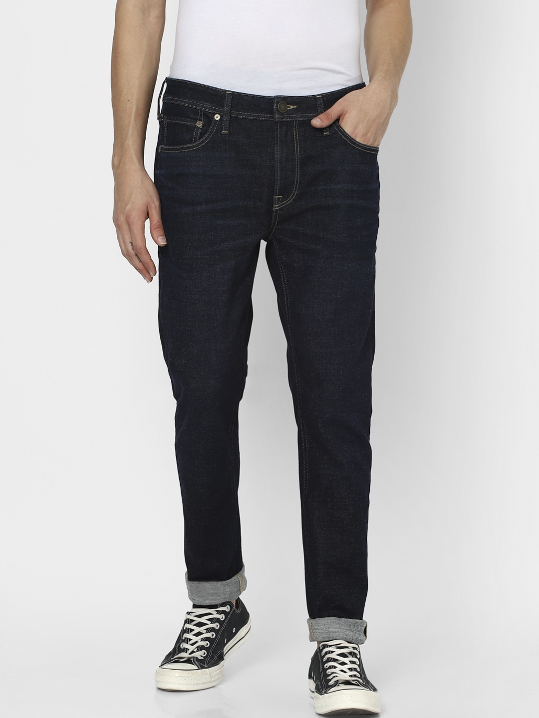 

Jack & Jones Men Navy Blue Skinny Fit Low-Rise Jeans