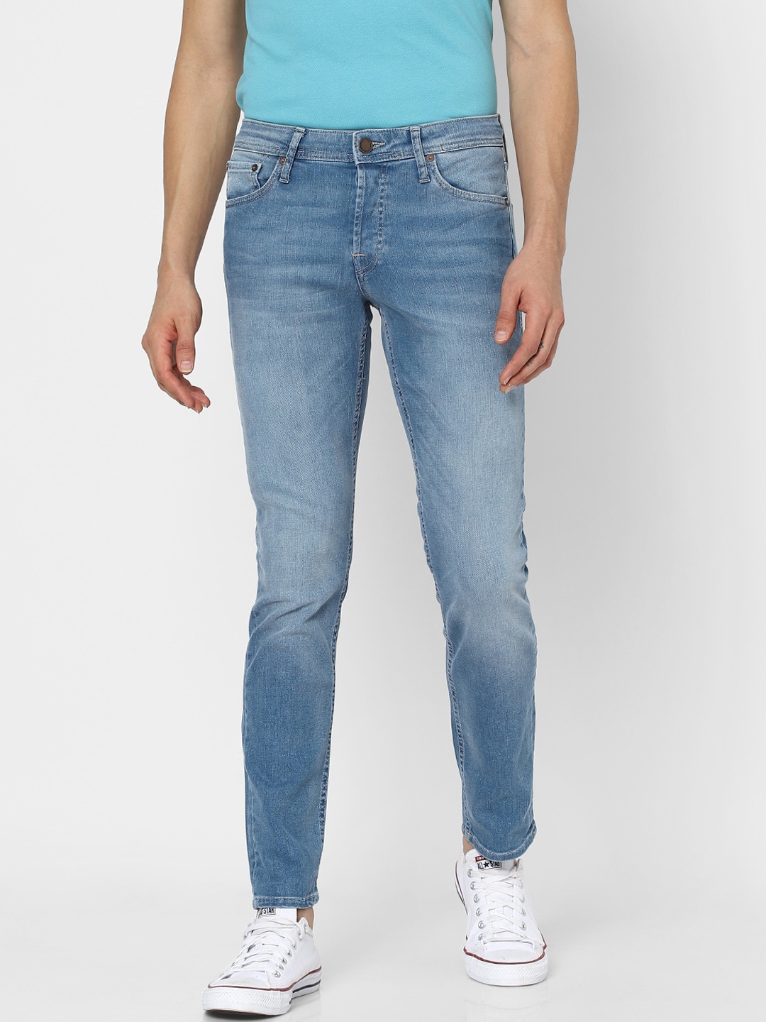 

Jack & Jones Men Blue Slim Fit Low-Rise Light Fade Cotton Jeans