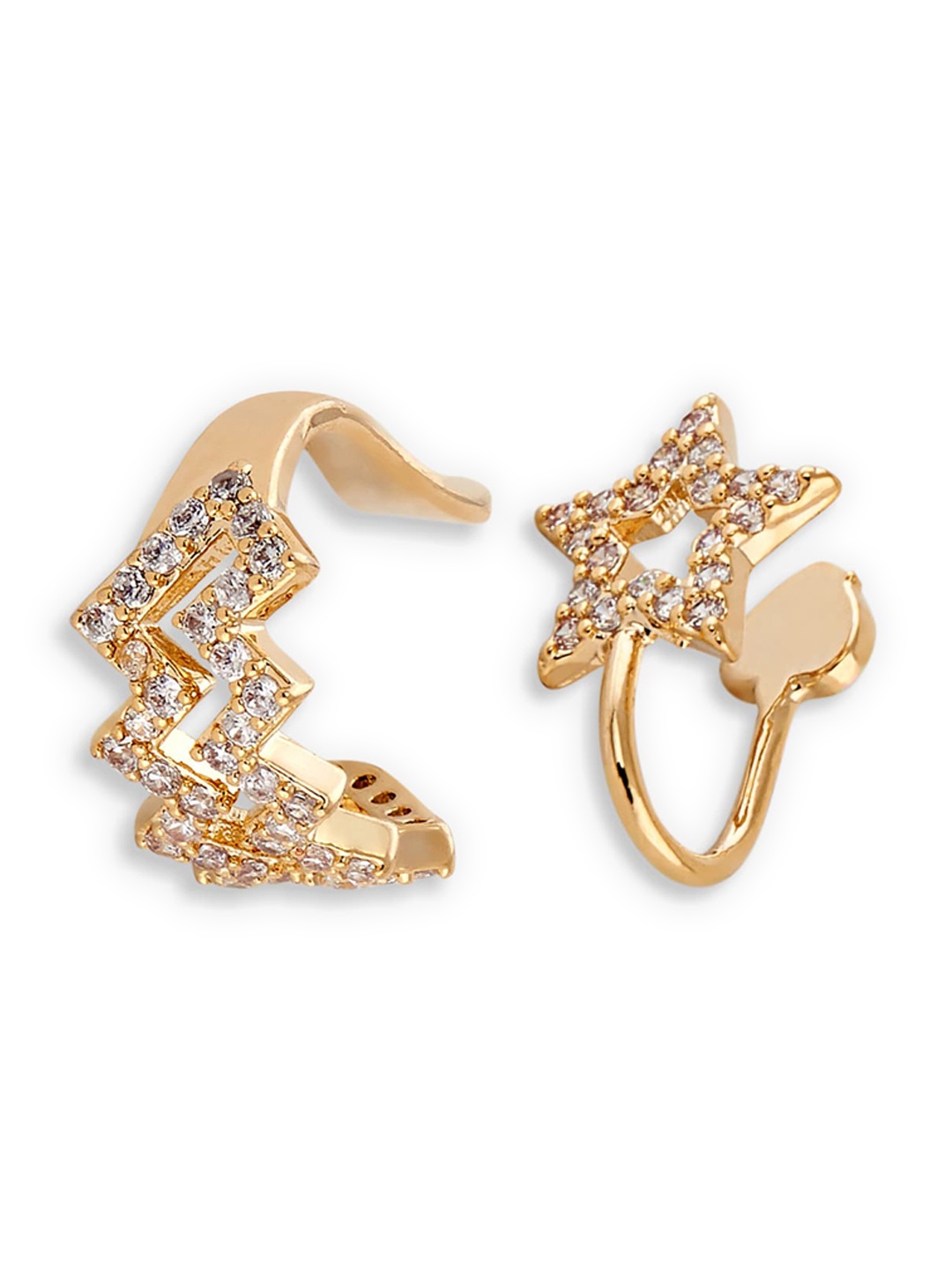 

20Dresses Gold-Toned Contemporary Studs Earrings