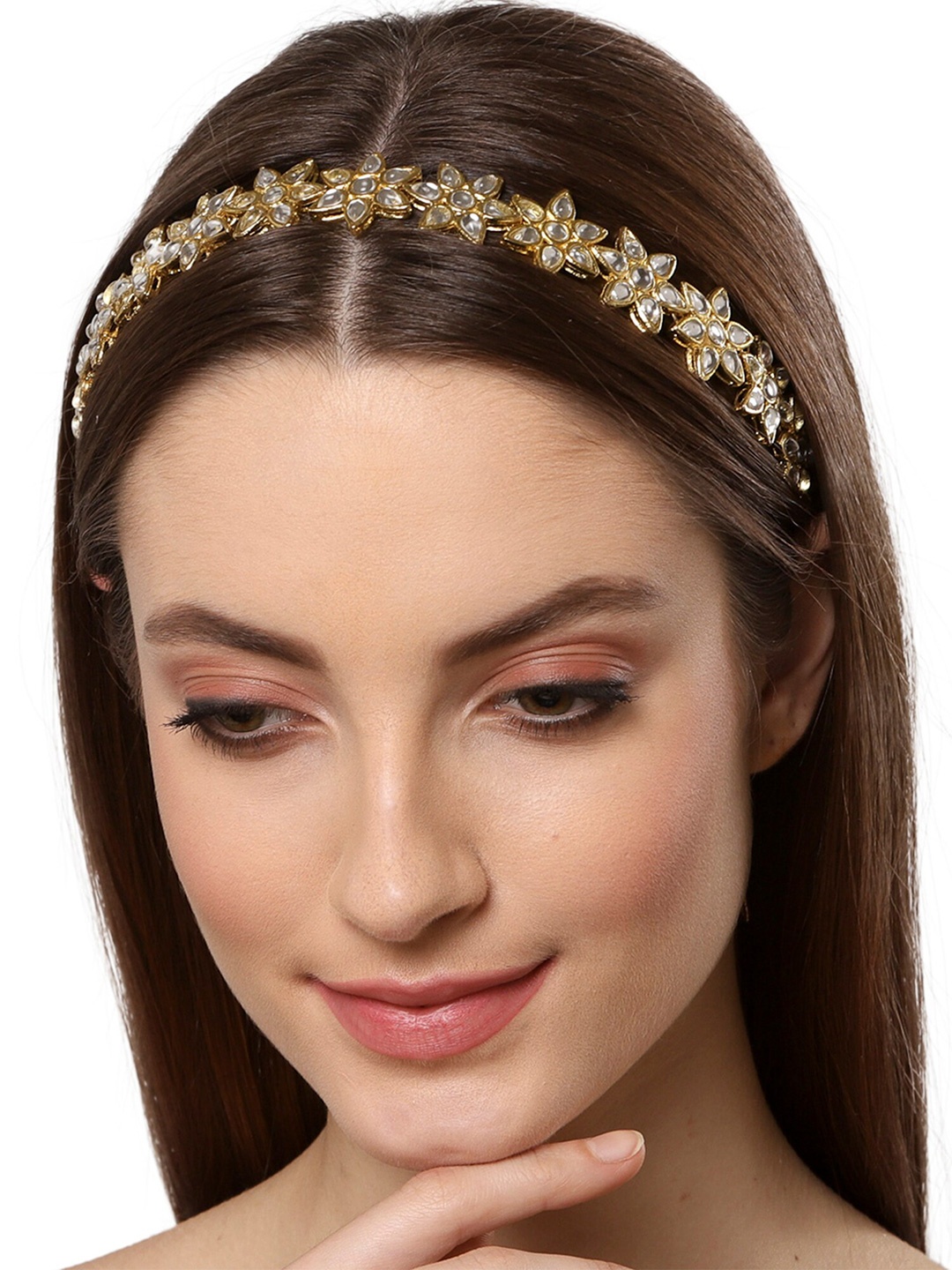 

KARATCART Women Gold-Toned Flower Embellished Hairband