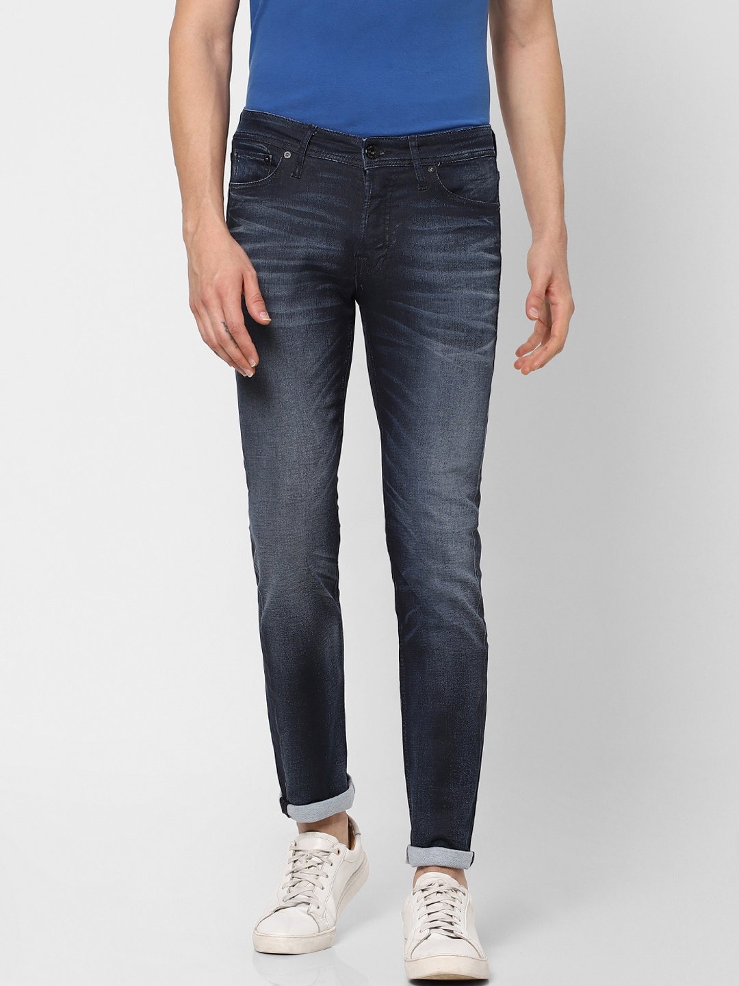 

Jack & Jones Men Blue Slim Fit Low-Rise Light Fade Jeans