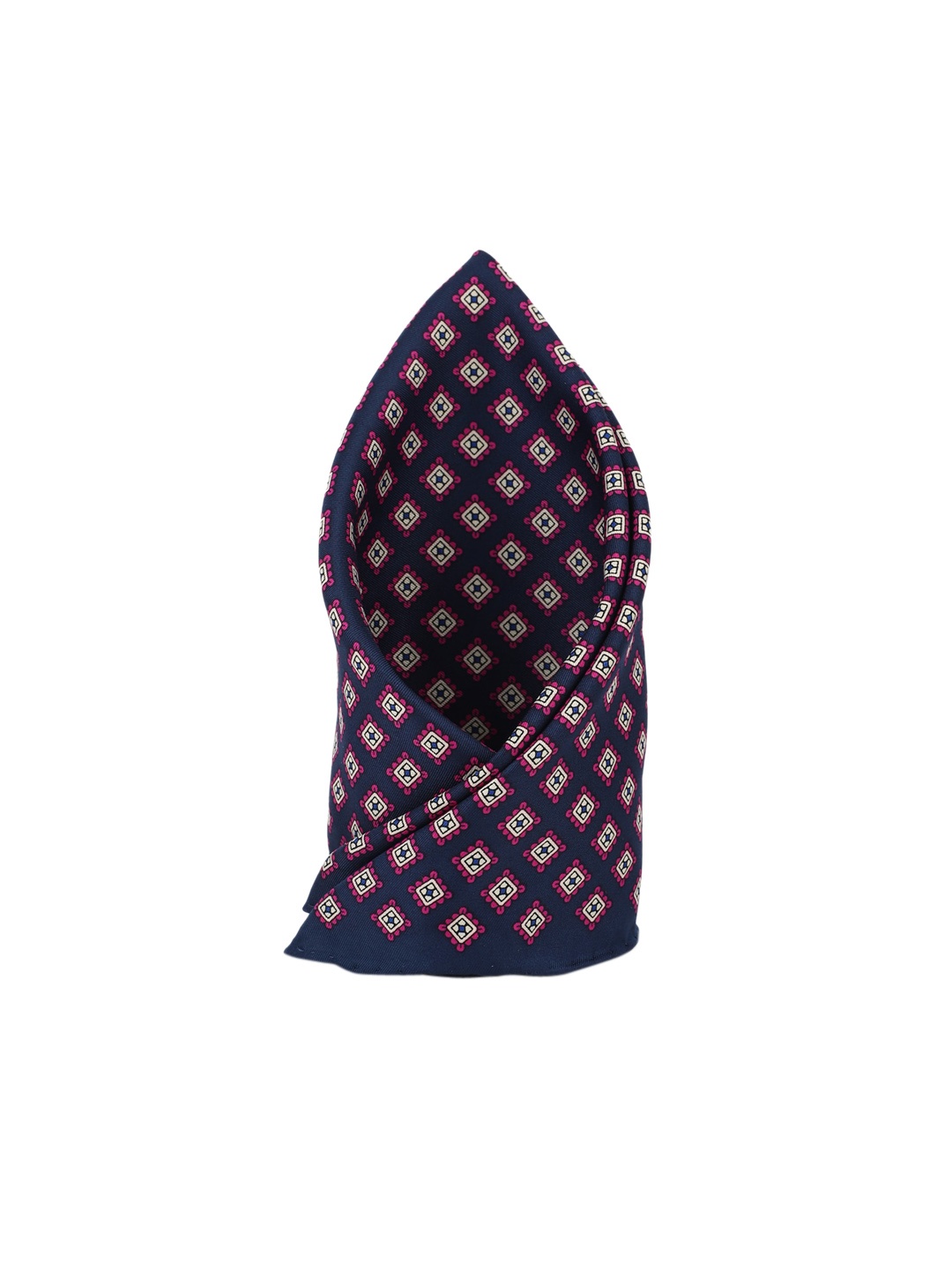 

Louis Philippe Men Purpe & White Printed Silk Pocket Square, Purple