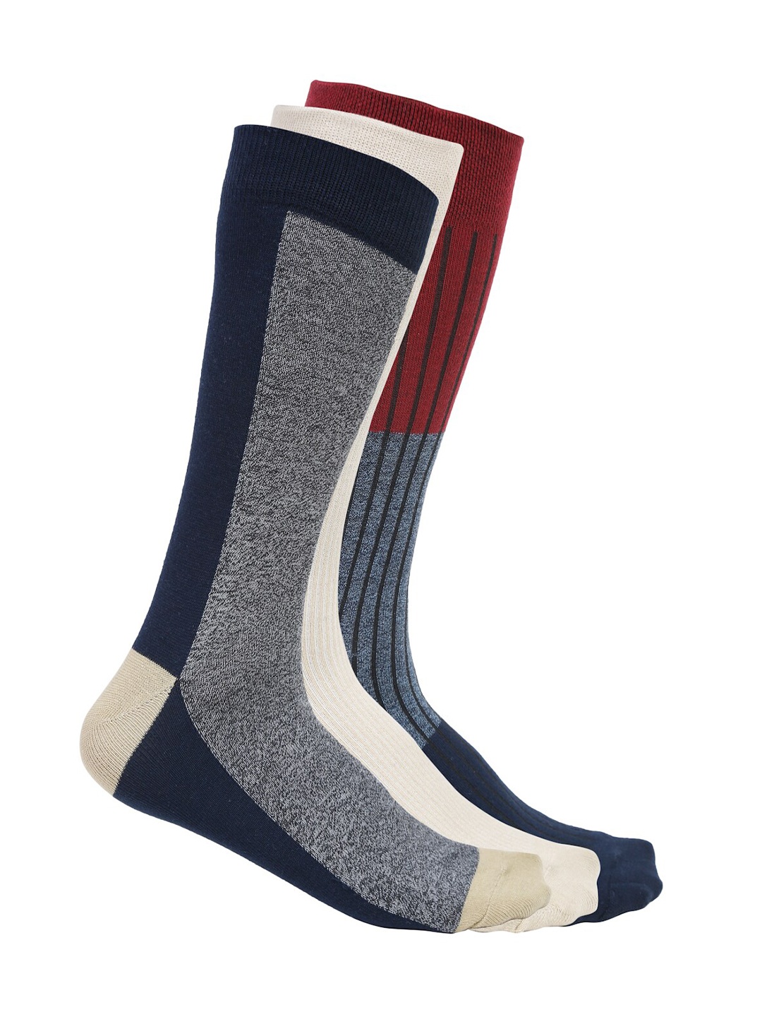 

Cantabil Men Pack of 3 Assorted Calf Length Socks