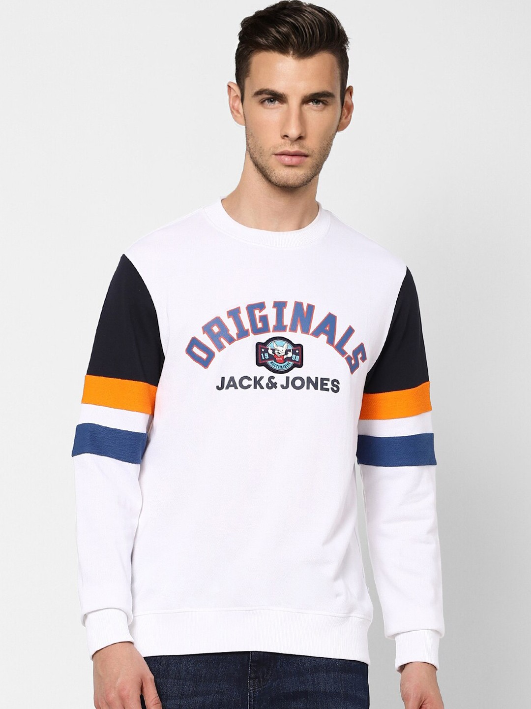 

Jack & Jones Men White Printed Sweatshirt
