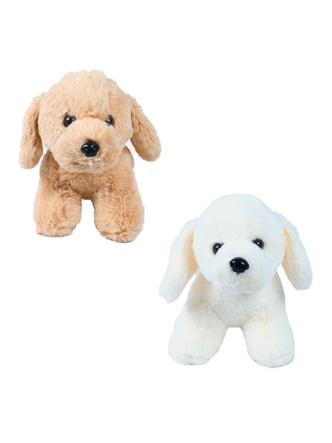 

DukieKooky Kids Pack Of 2 Puppy Soft Toys, Brown