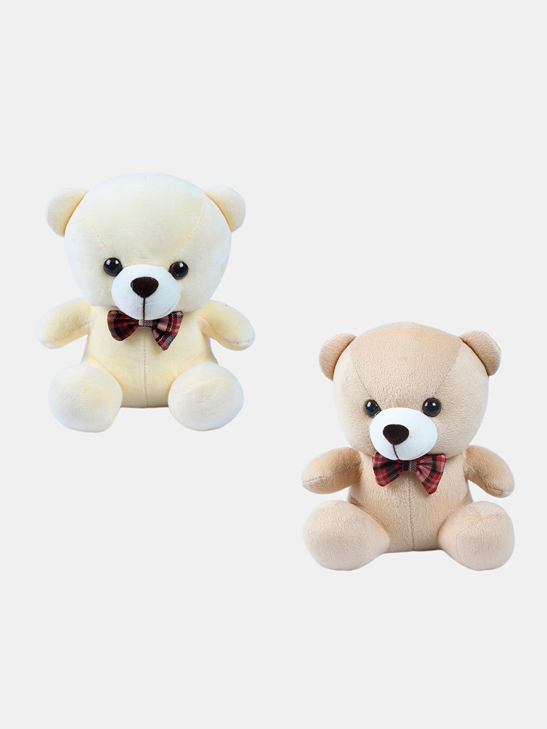 

DukieKooky Multicolored Pack of 2 Teddy Bear With Bow Tie, Multi