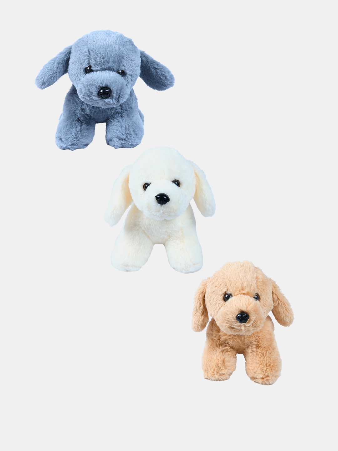 

DukieKooky Pack of 3 Puppy Soft Toy, Blue