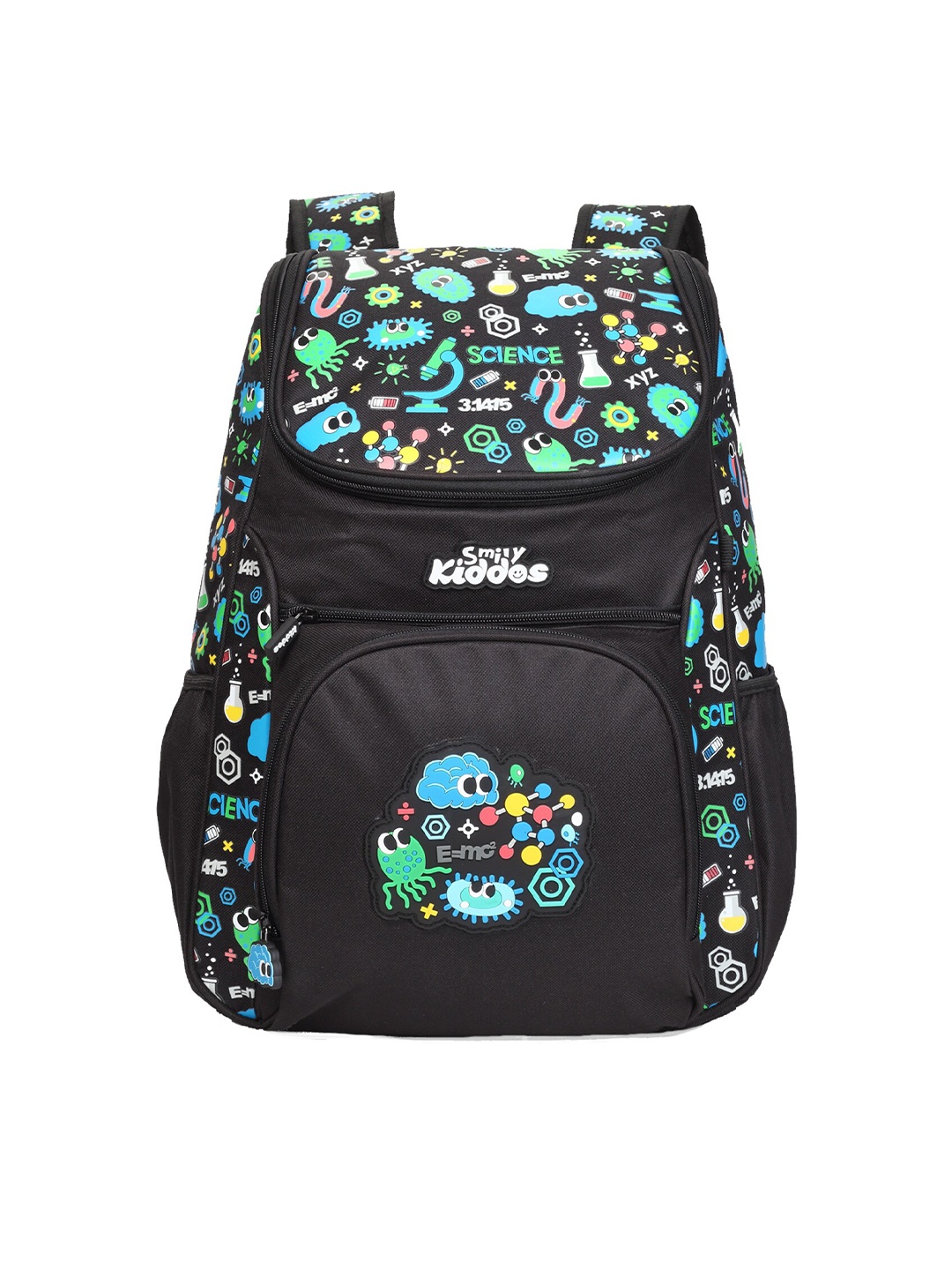 

Smily Kiddos Unisex Kids Black & Blue Graphic Printed U Shaped Backpack