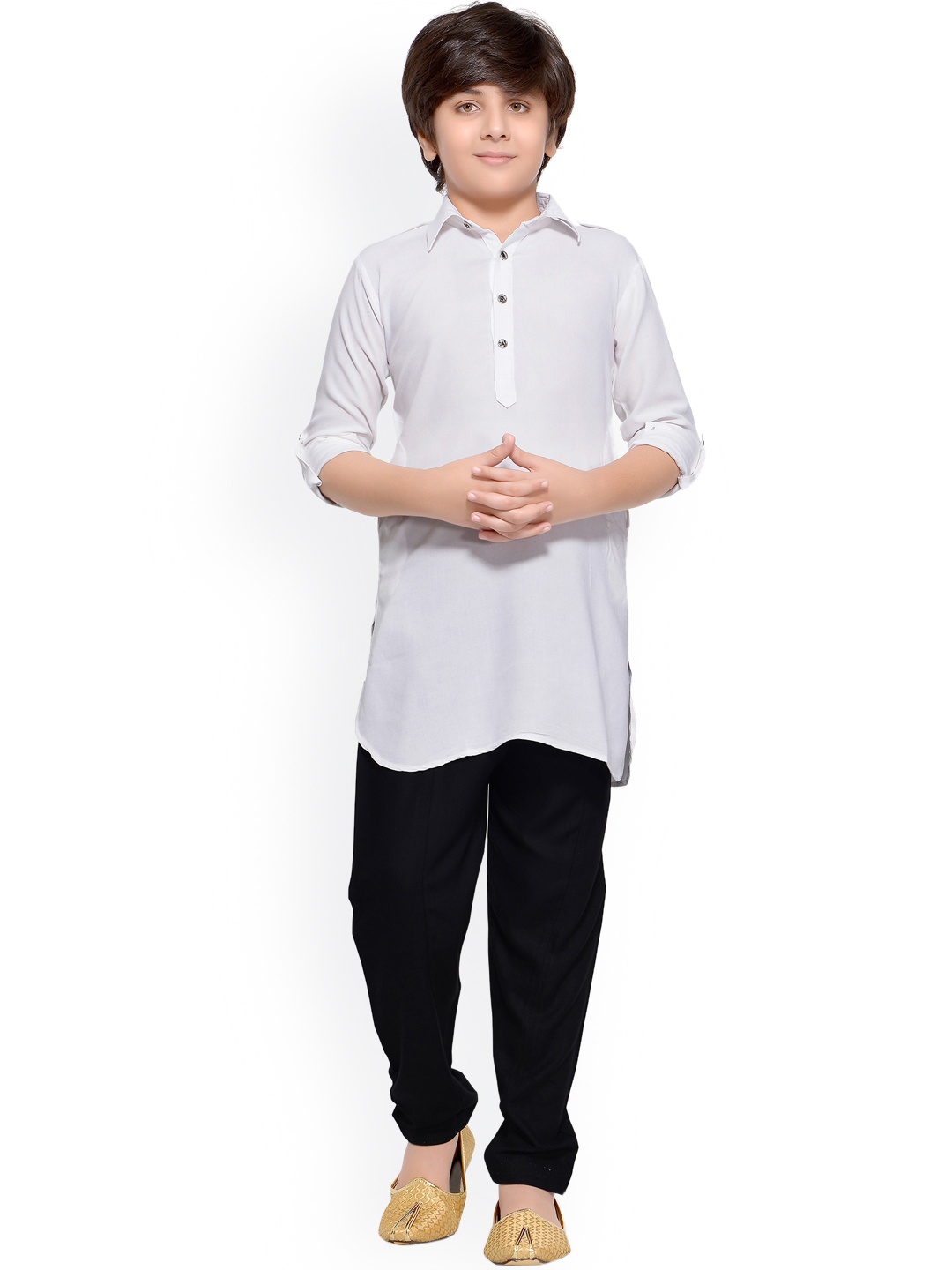 

Jeetethnics Boys White Regular Kurta with Pyjamas