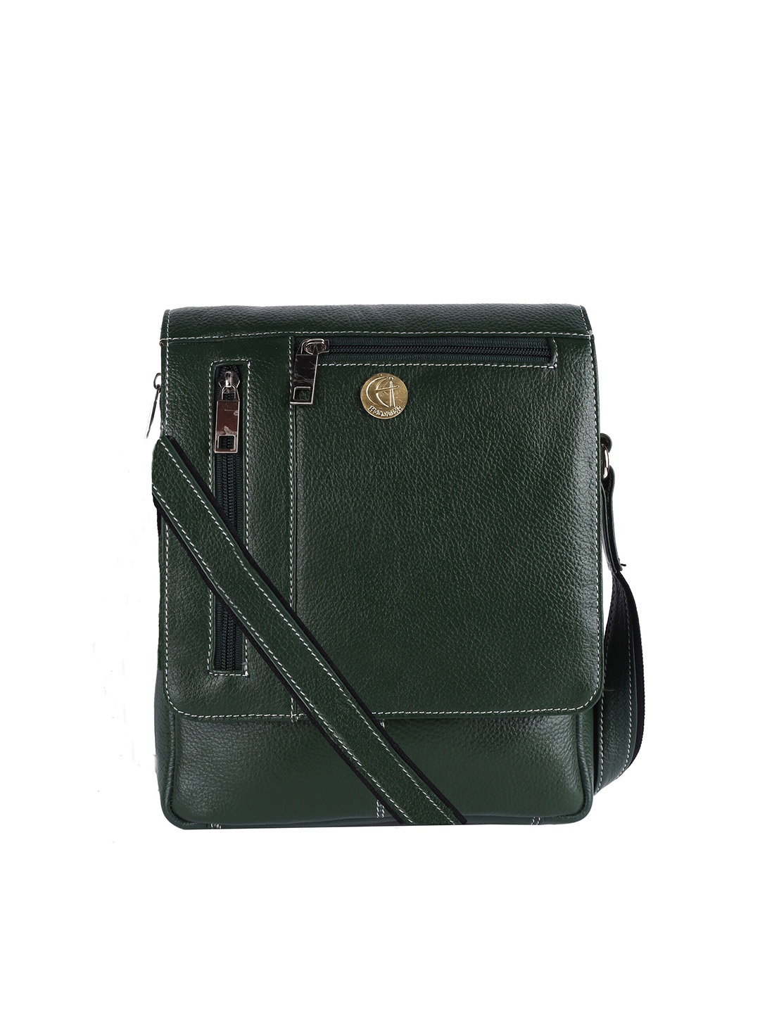 

HiLEDER Unisex Pure Leather Messenger Bag, Green