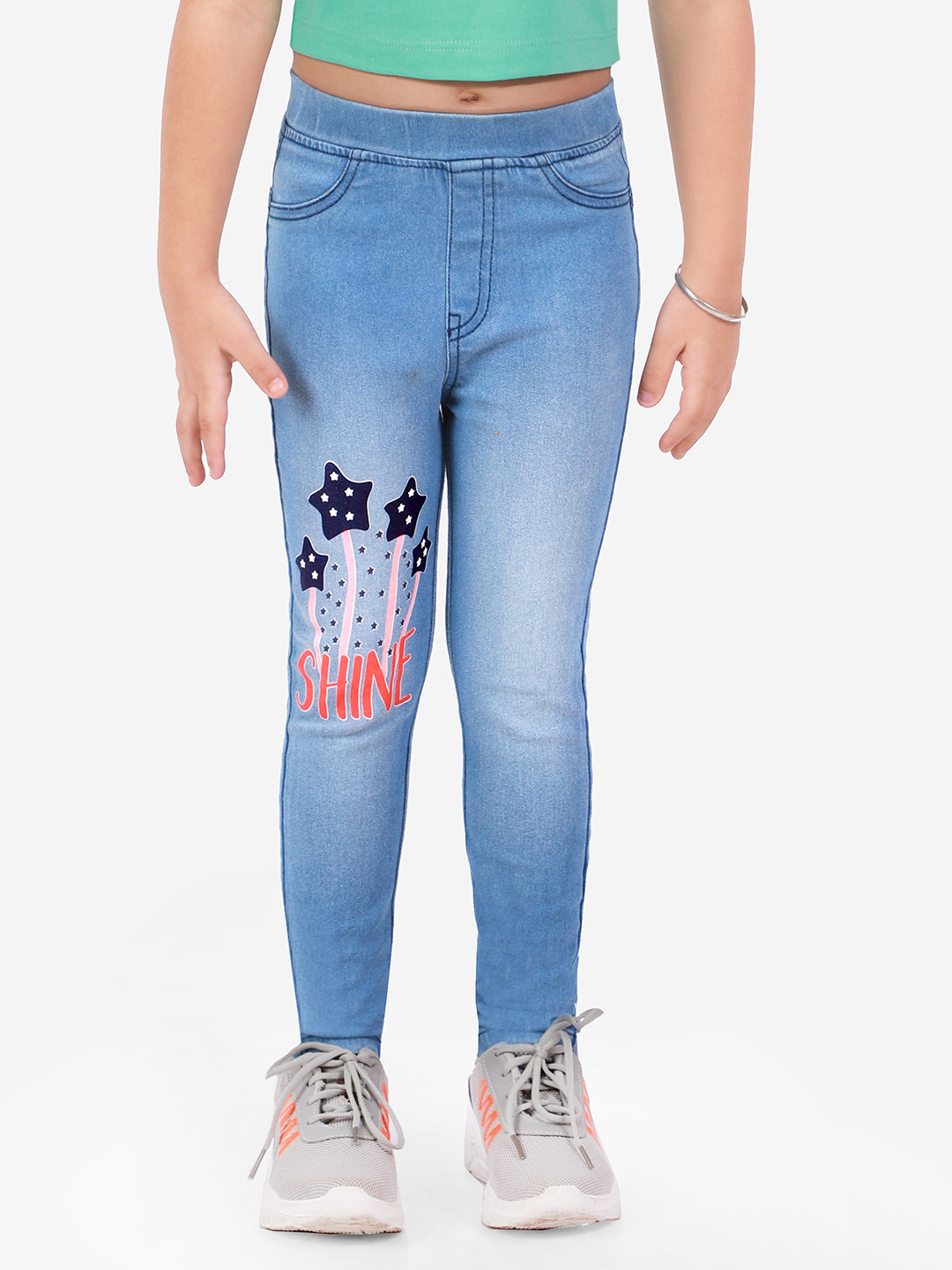 

Naughty Ninos Girls Blue Light Fade Printed Jeans