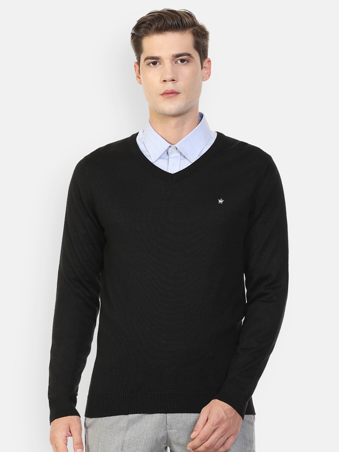 

Louis Philippe Men Black Pullover