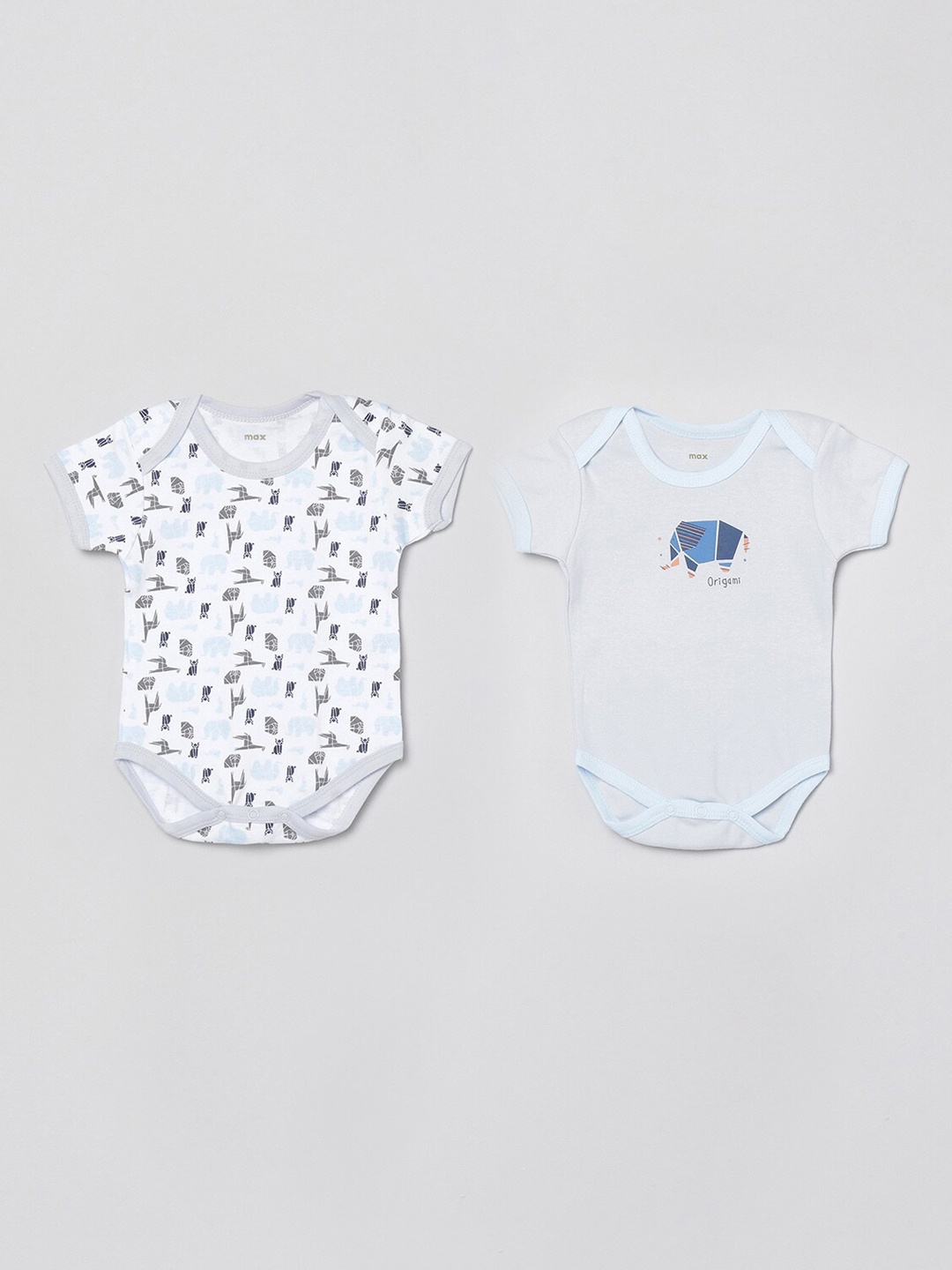 

max Multi 2 Pcs Printed Cotton Bodysuit