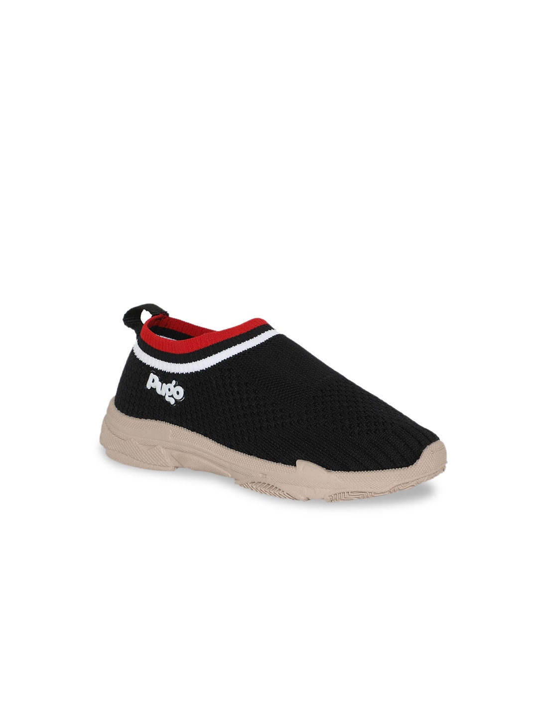 

Khadims Boys Black Woven Design Slip-On Sneakers